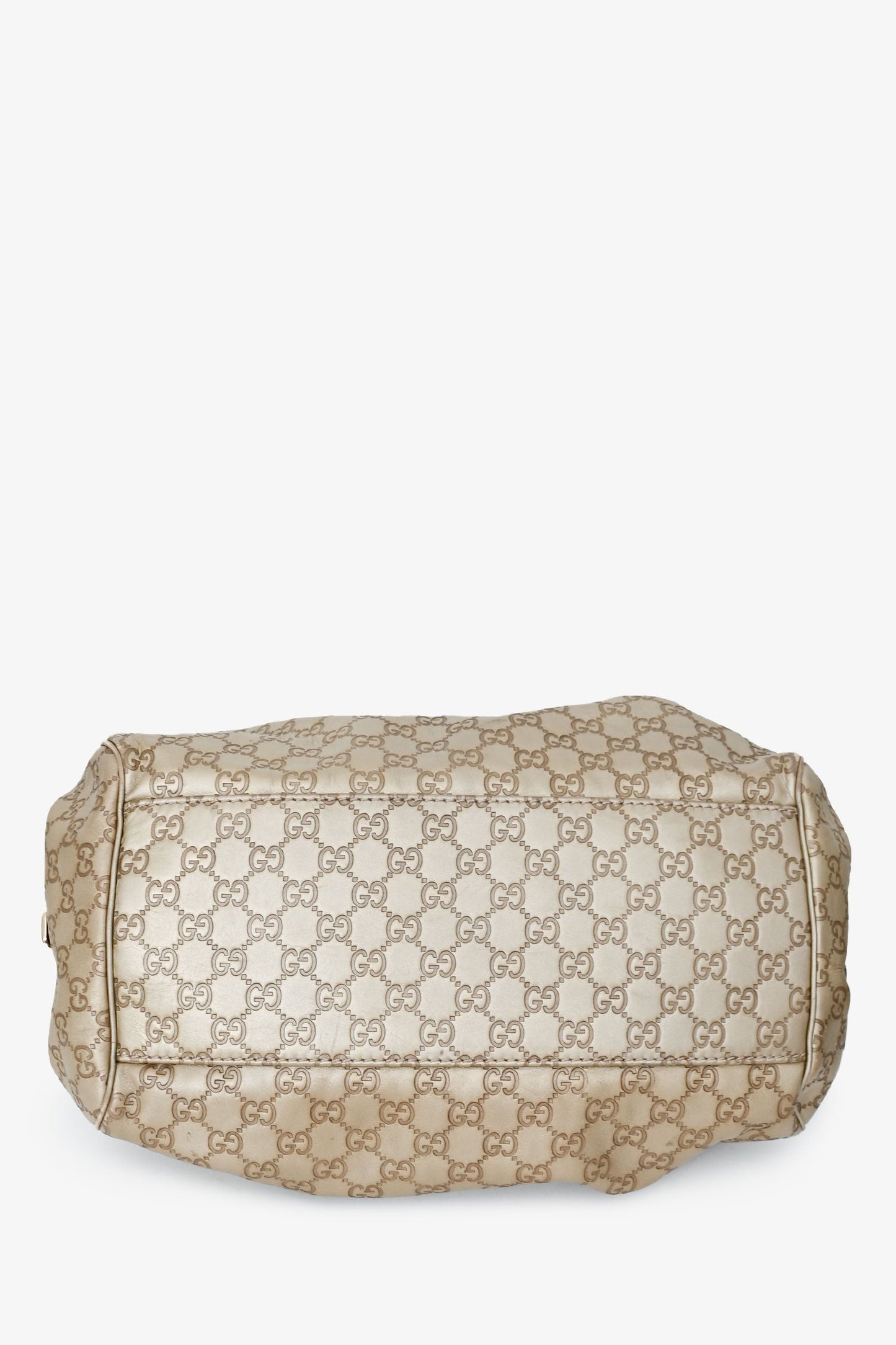 Gucci Gold Leather Guccisimma Sukey Shoulder Bag