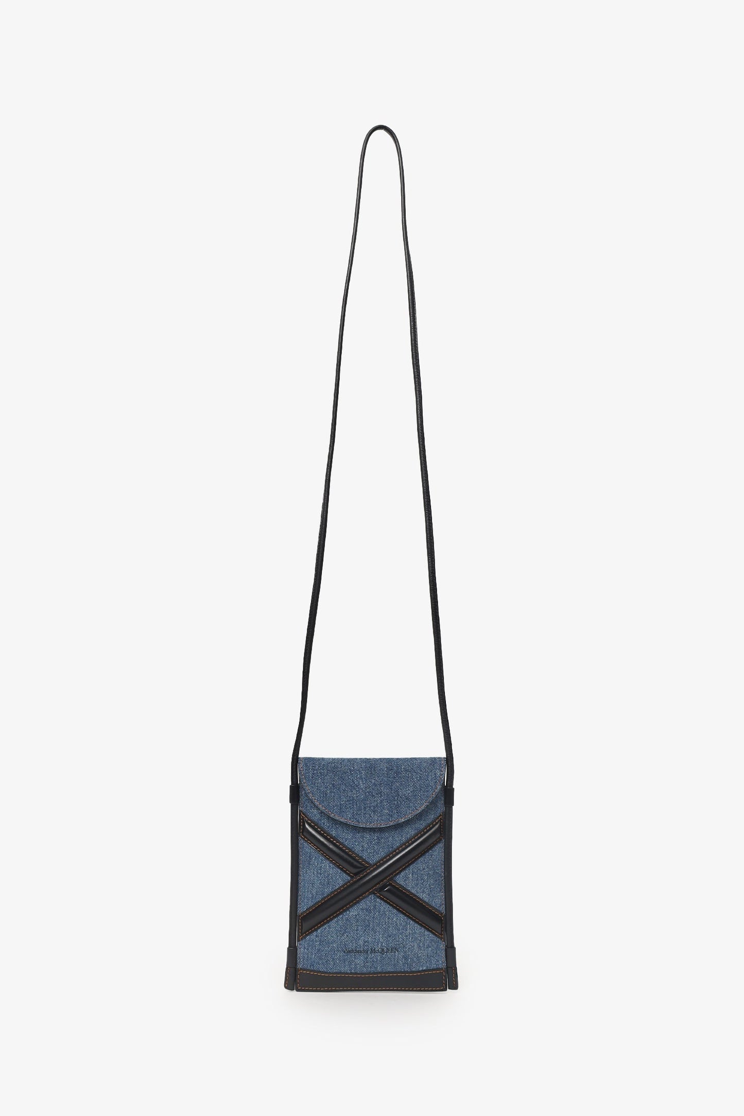 Alexander McQueen Denim Leather Crossbody Bag