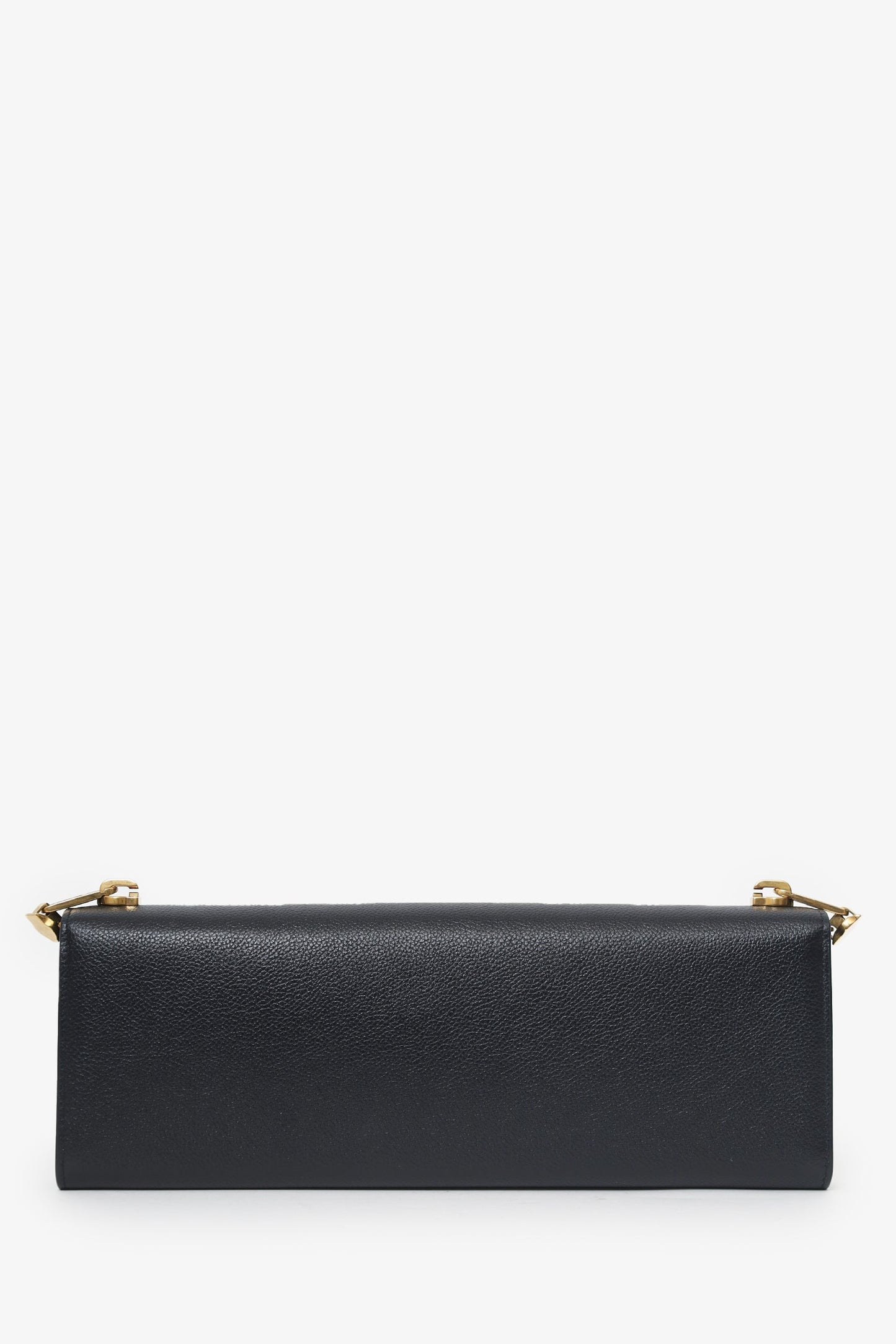 Balenciaga Black Envelope Clutch With Chain
