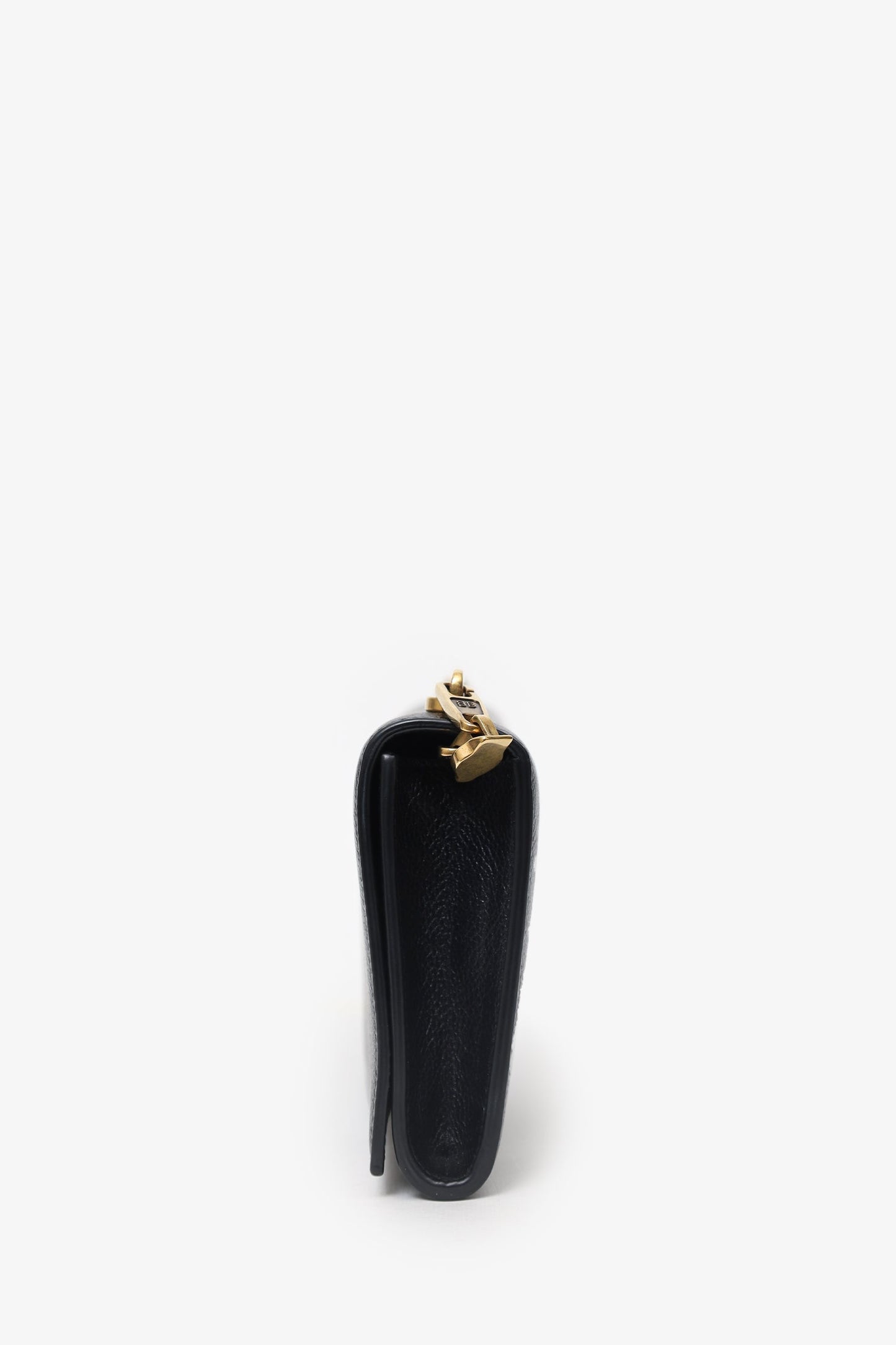Balenciaga Black Envelope Clutch With Chain