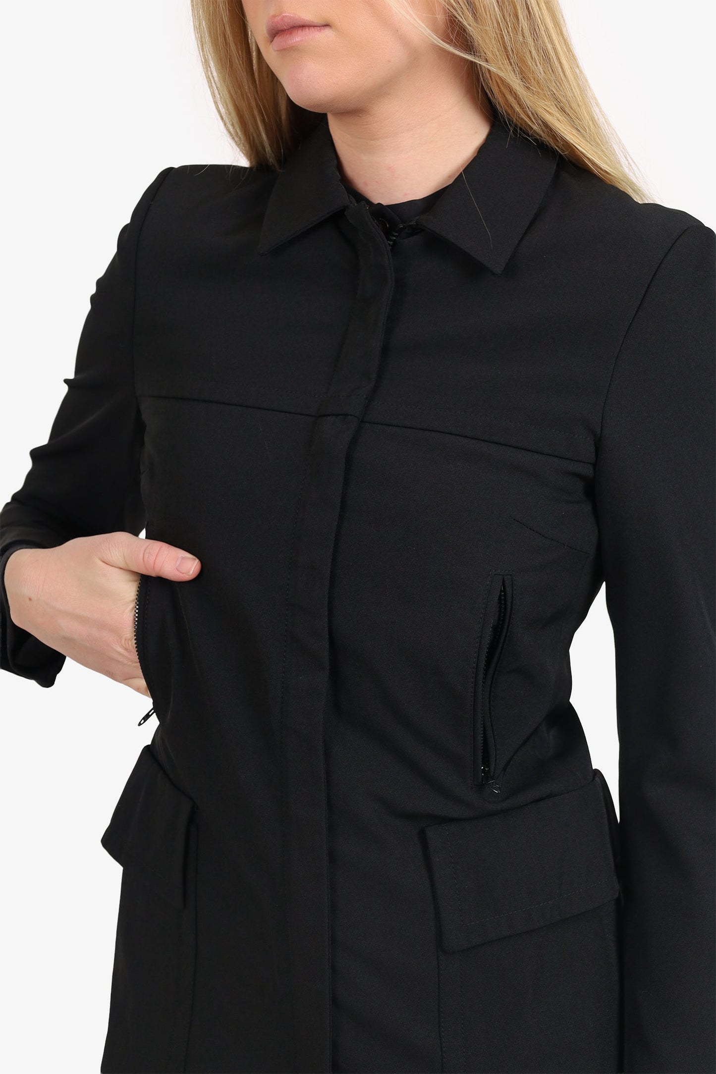 Gucci Black Utility Zip Up Jacket Size 40