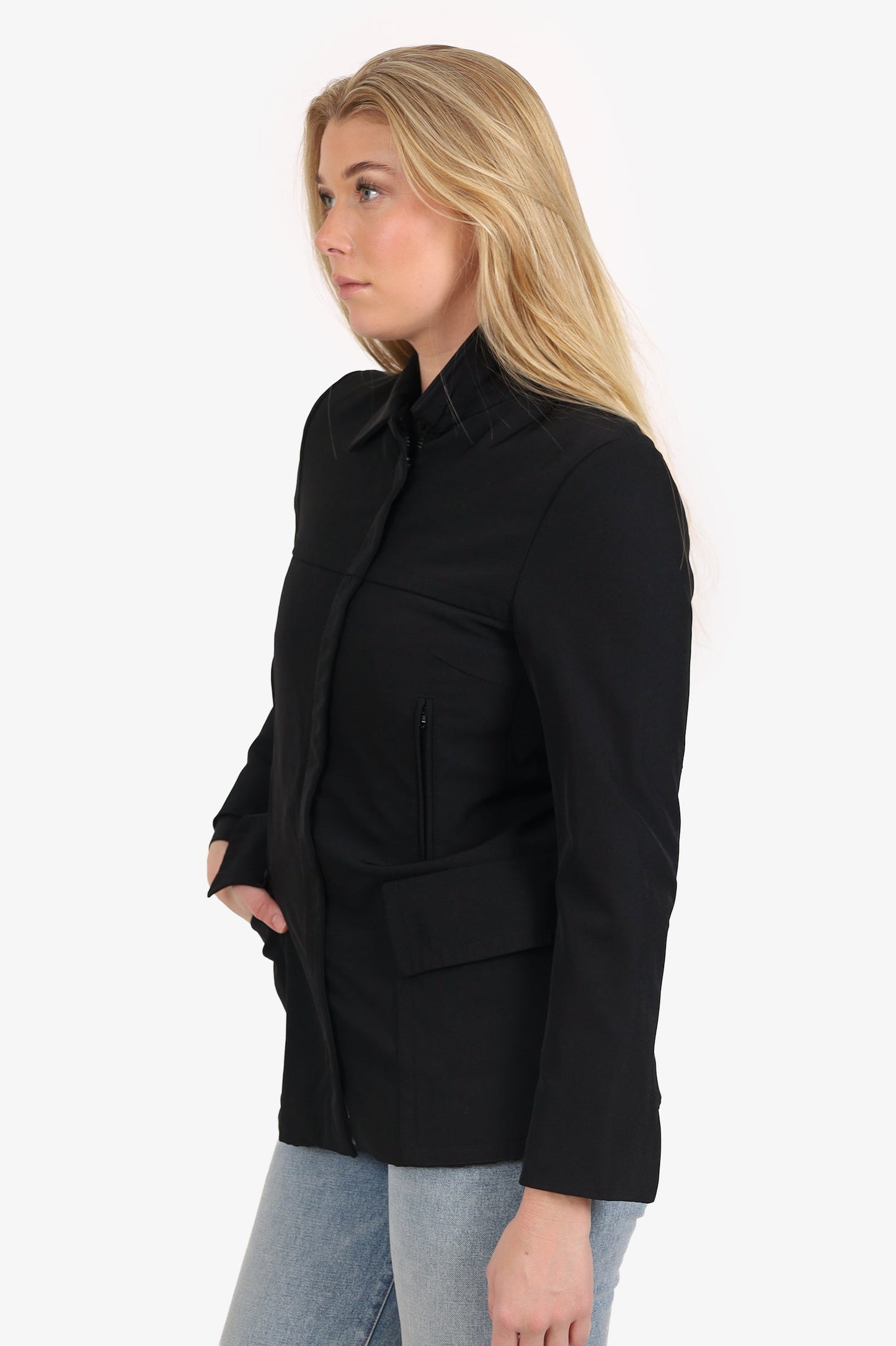 Gucci Black Utility Zip Up Jacket Size 40