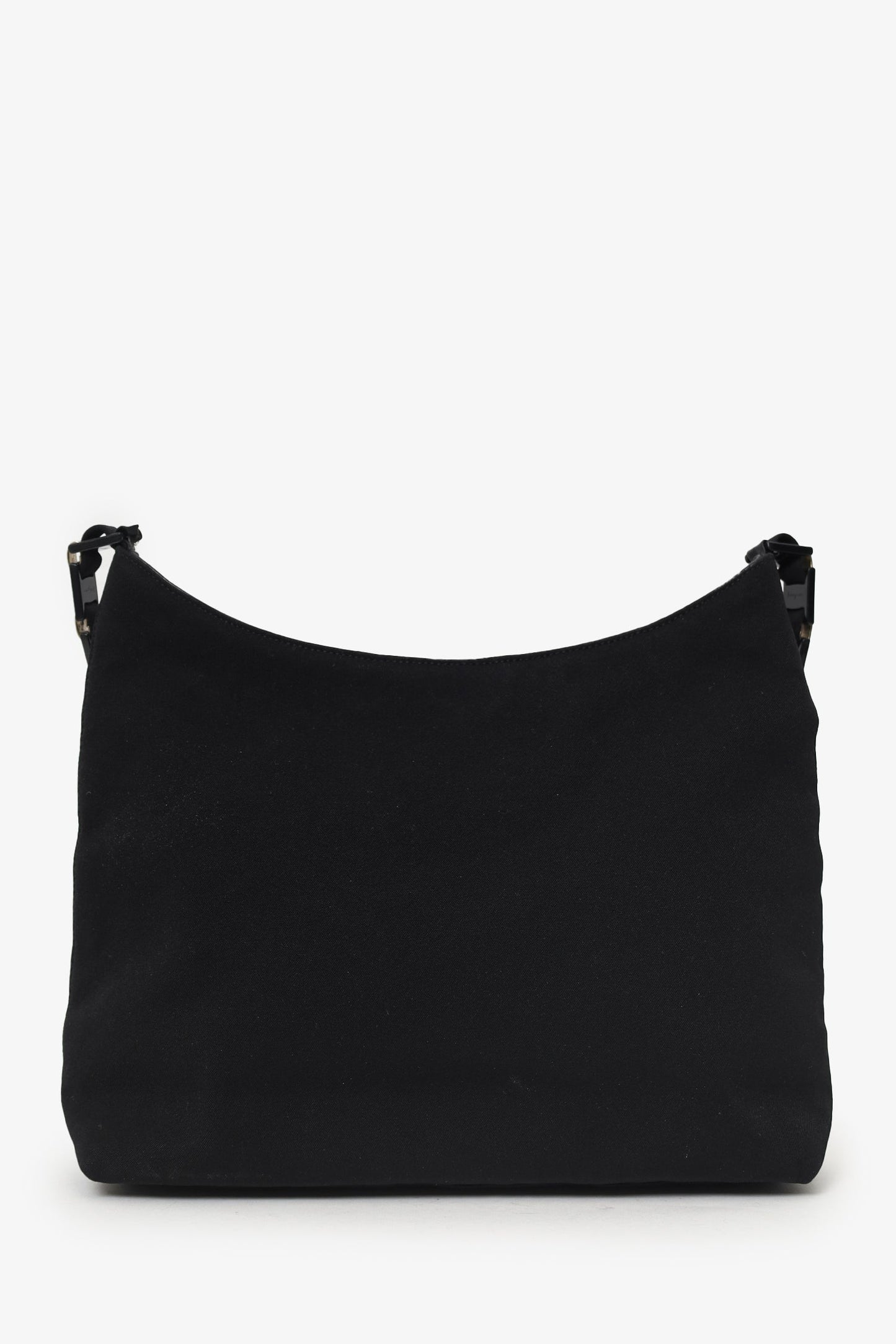 Salvatore Ferragamo Black Canvas Chain Link Shoulder Bag