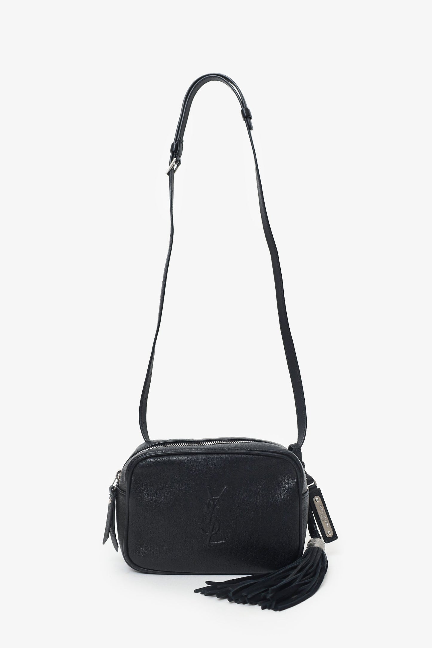 Saint Laurent Black Lambskin Monogram Lou Belt Bag