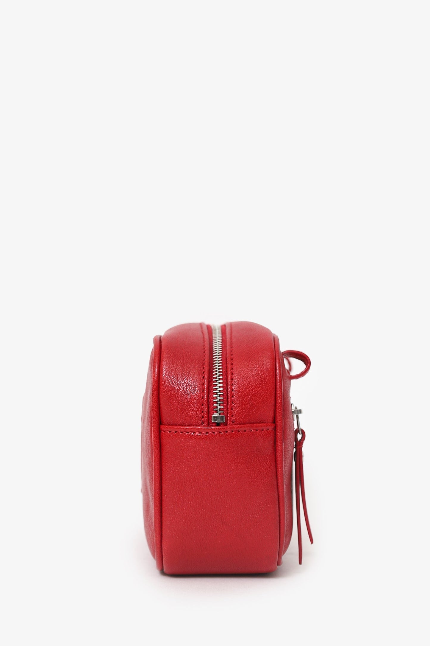 Saint Laurent Red Lambskin Monogram Lou Belt Bag