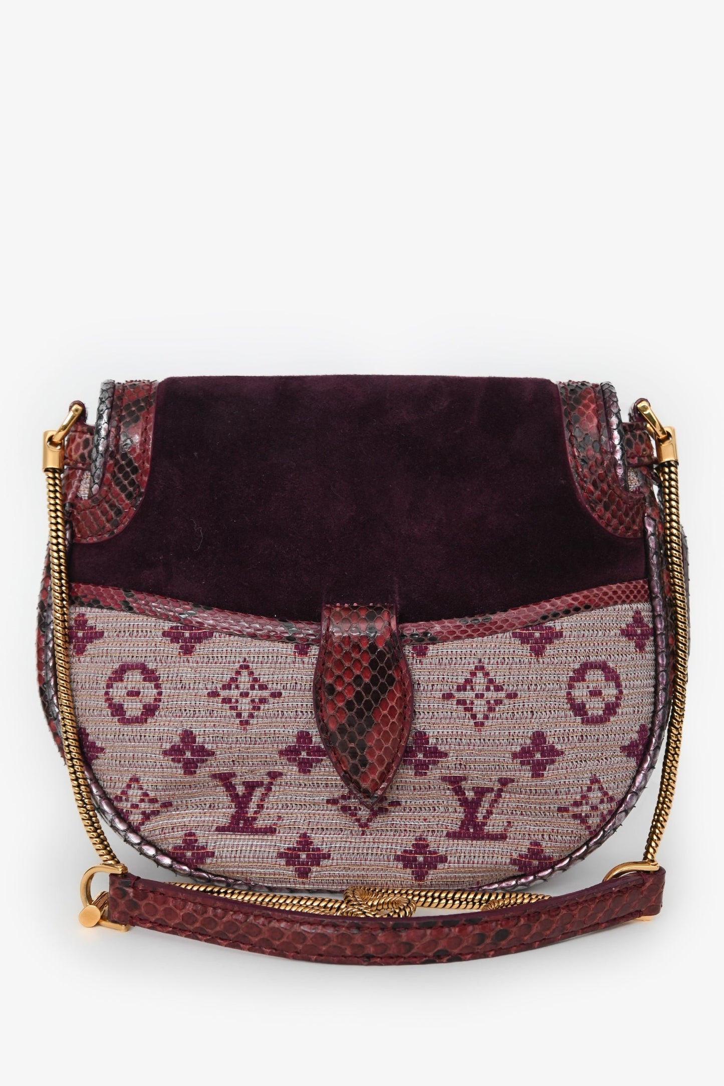 Louis Vuitton 2011 Limited Edition Purple Monogram Python Trim 'Empire Ponant' Crossbody Bag