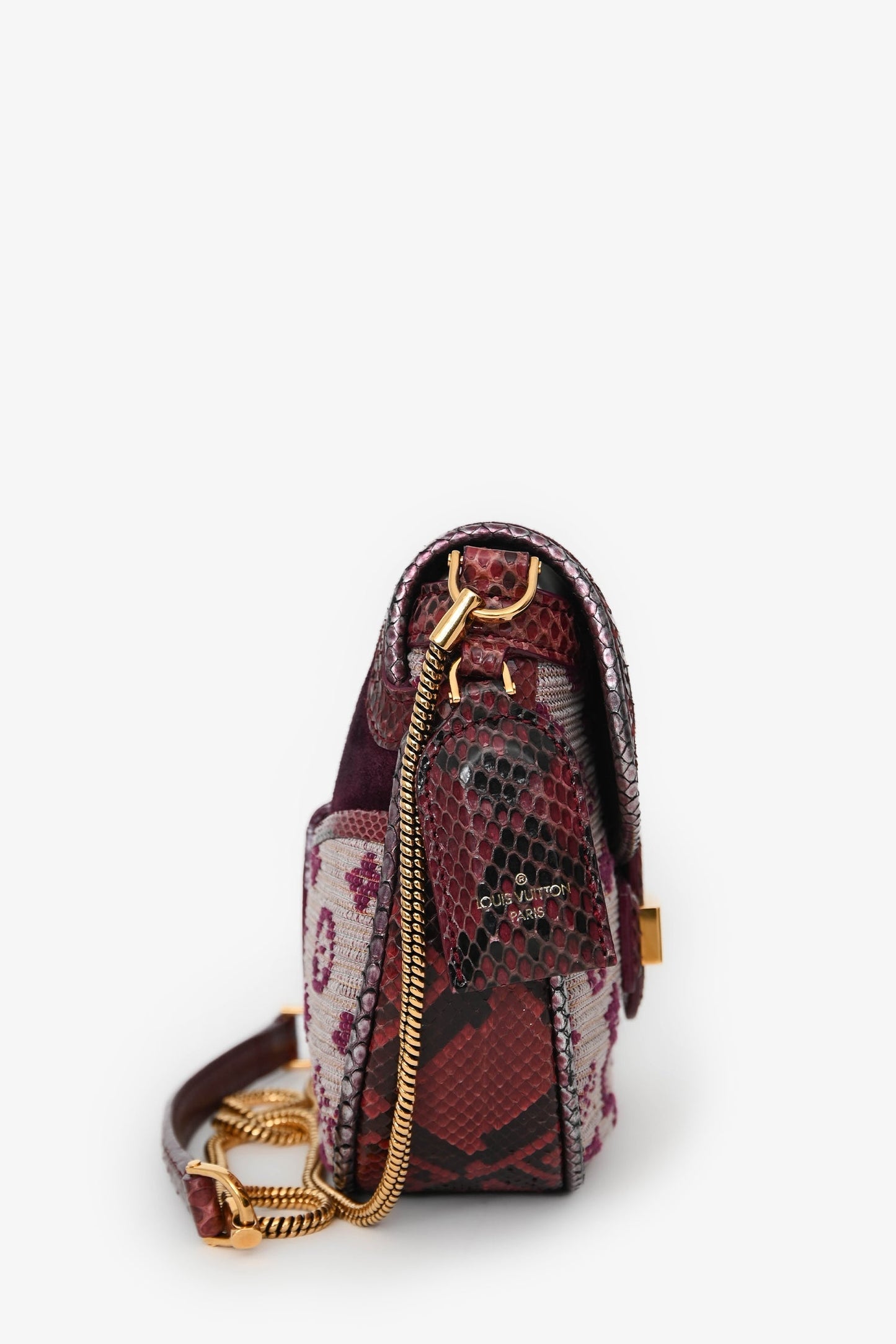 Louis Vuitton 2011 Limited Edition Purple Monogram Python Trim 'Empire Ponant' Crossbody Bag