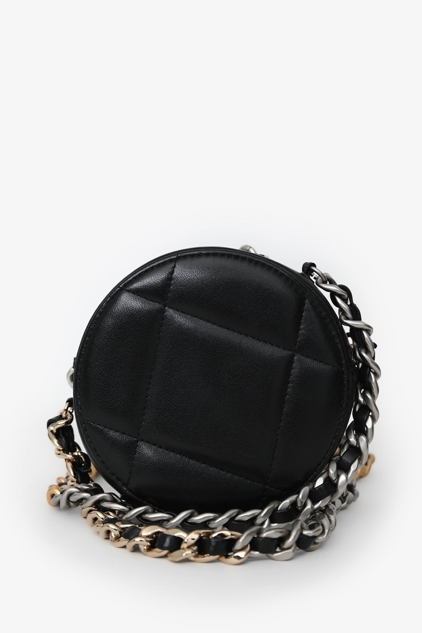 Chanel™ Black Leather Quilted 19 Clutch Bag