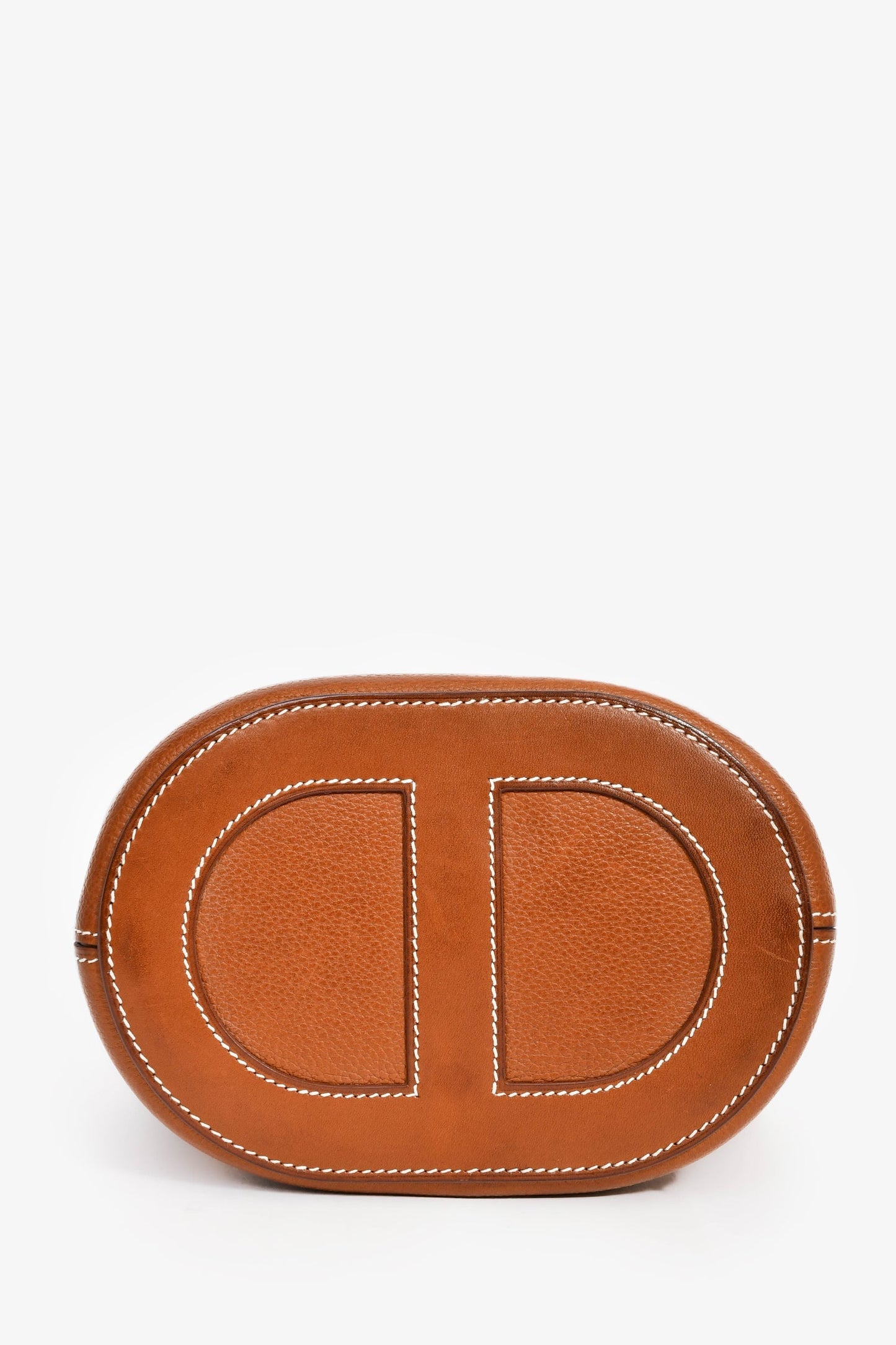 Hermes 2022 Gold Barenia Leather 'In-the-Loop' 18 Top Handle Bag