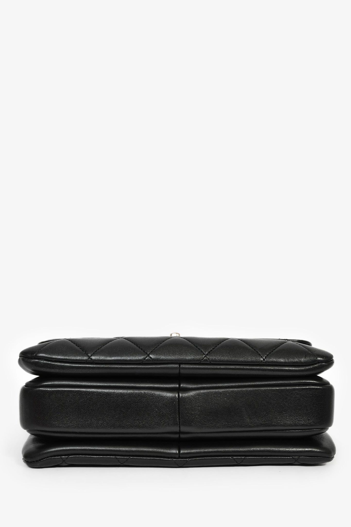 Chanel™ 2017 Black Lambskin Leather Trendy Top Handle Bag