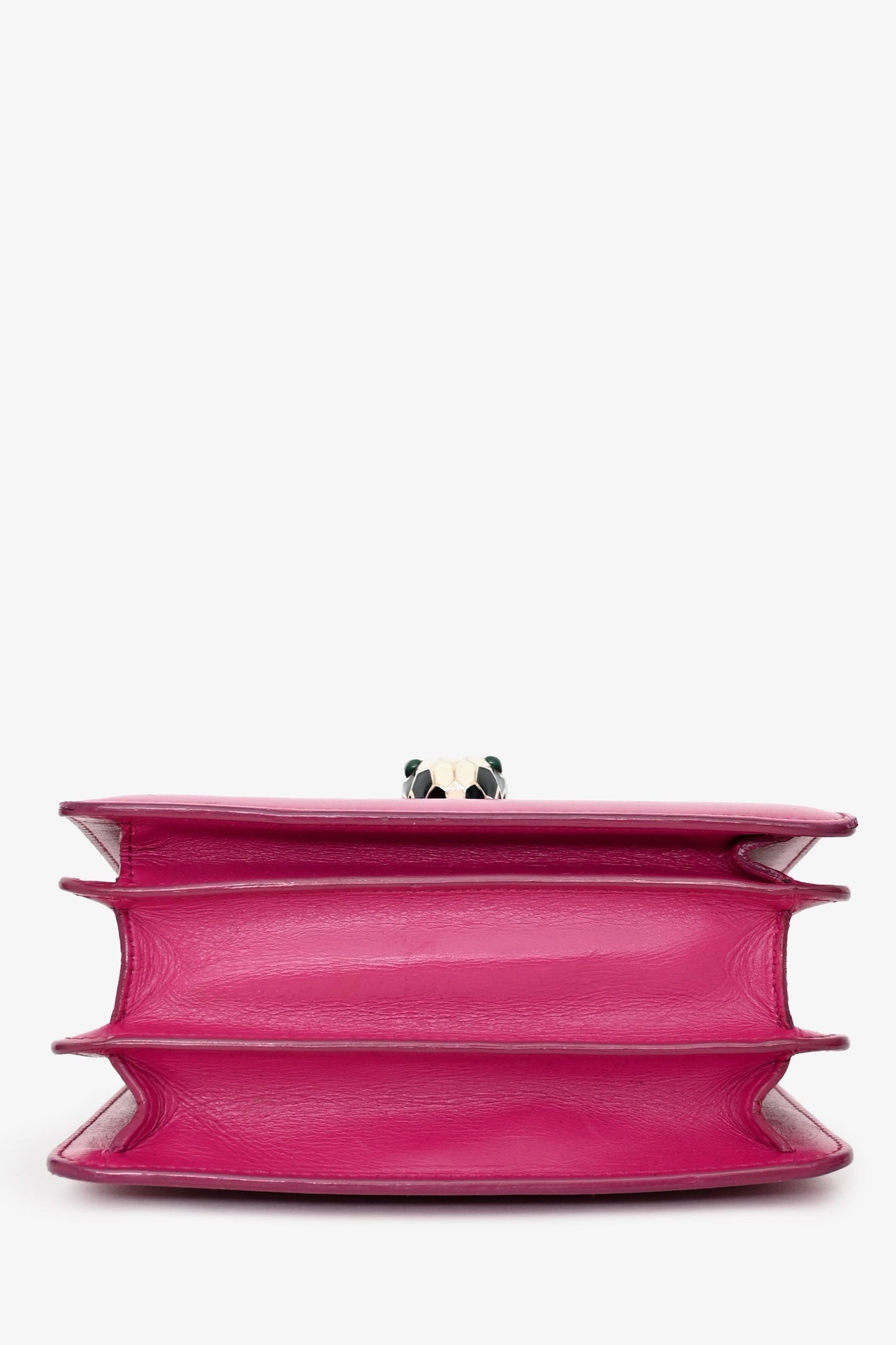Bvlgari Pink Stingray/Leather Serpenti Forever Top Handle Bag with Strap