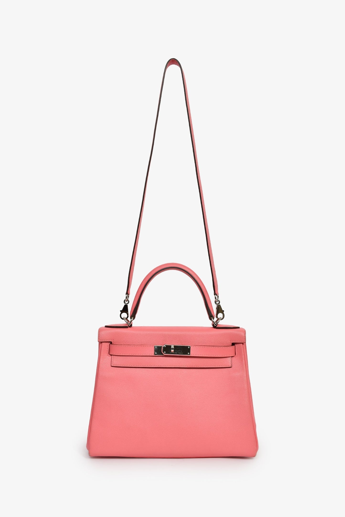 Hermès 2020 Rose D'Ete Evercolor Leather Verso Chevre Kelly Retourne 28