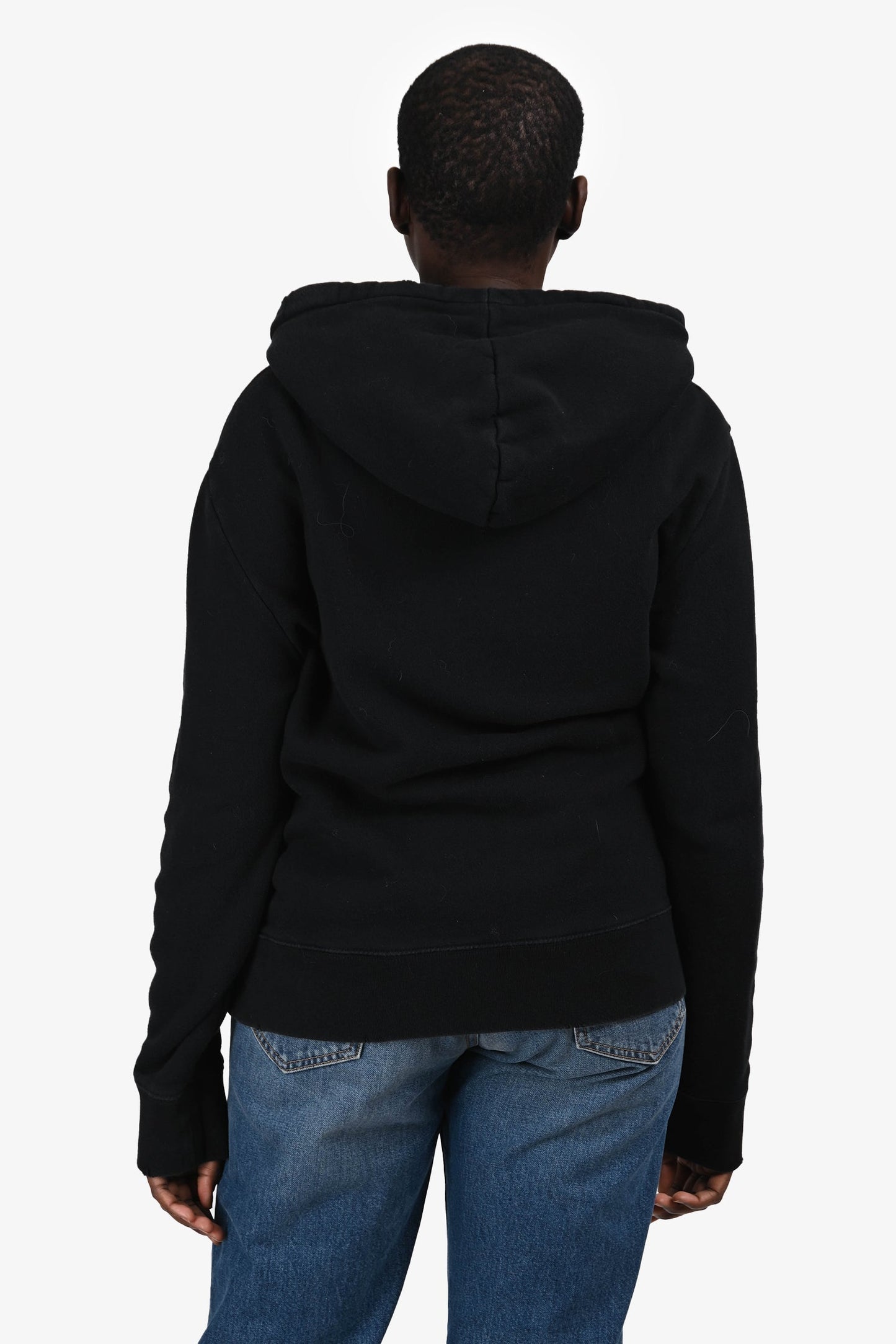 Gucci Black Logo Printed Hoodie Size M