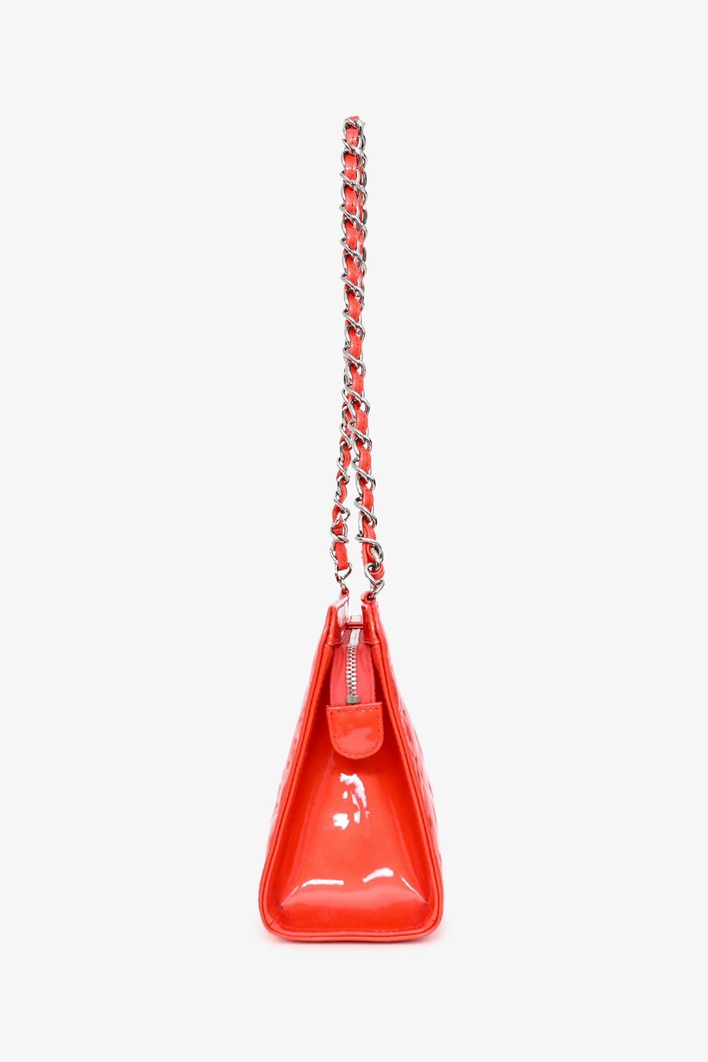 Chanel™ 2006-2008 Orange Patent Lucky Symbols Pochette