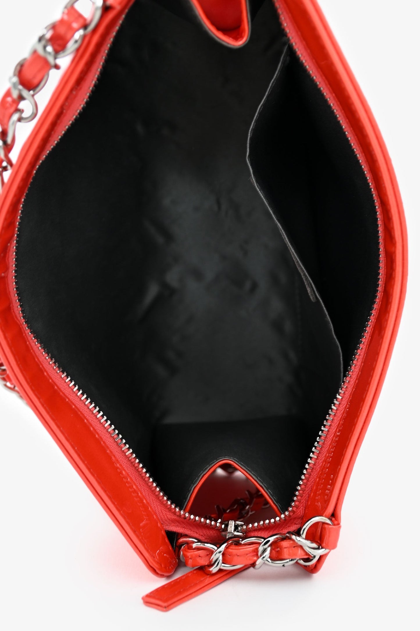 Chanel™ 2006-2008 Orange Patent Lucky Symbols Pochette
