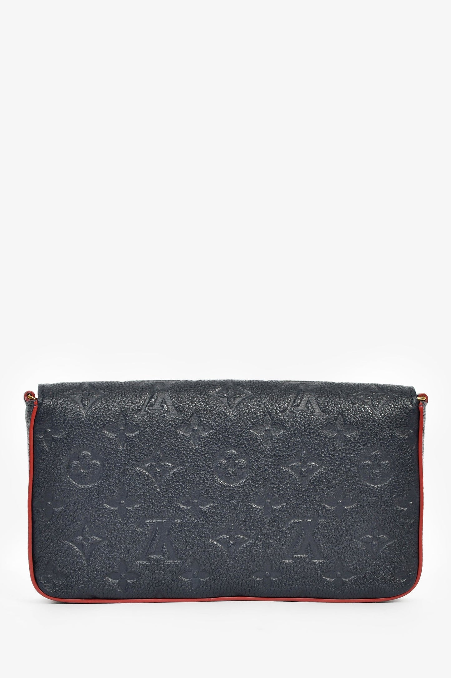Louis Vuitton 2017 Navy/Red Leather Empriente Felicie Crossbody Bag