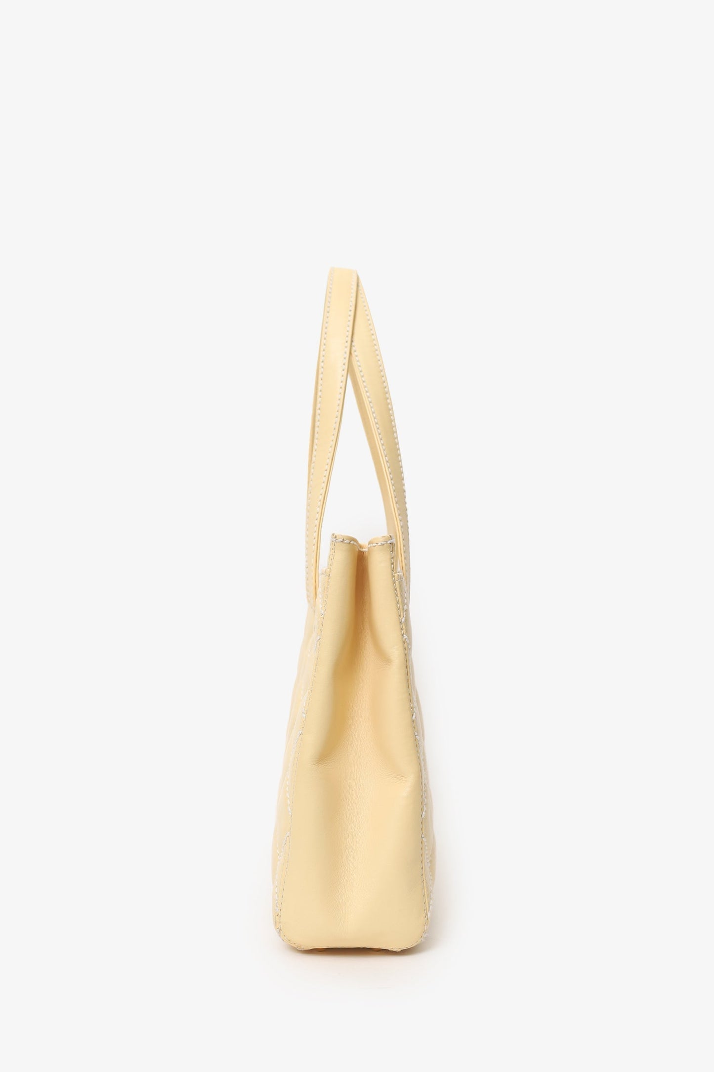 Chanel™ 2004-05 Beige Leather Wild Stitch Surpique Tote Bag