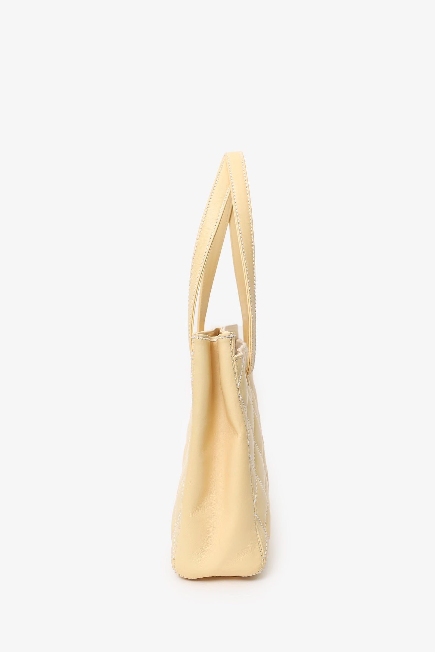 Chanel™ 2004-05 Beige Leather Wild Stitch Surpique Tote Bag