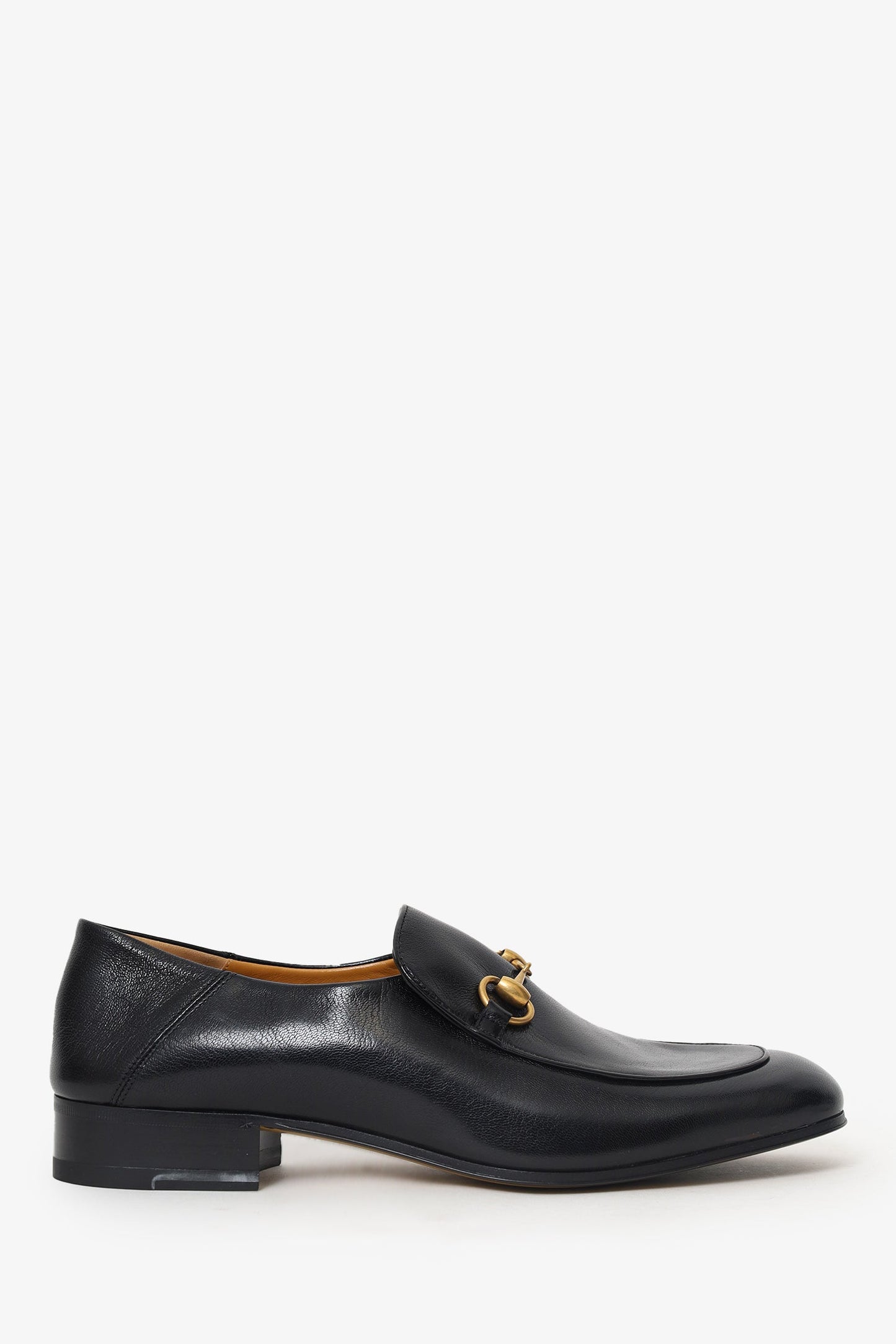 Gucci Black Leather Horsebit Jordaan Loafer Size 10.5 Mens