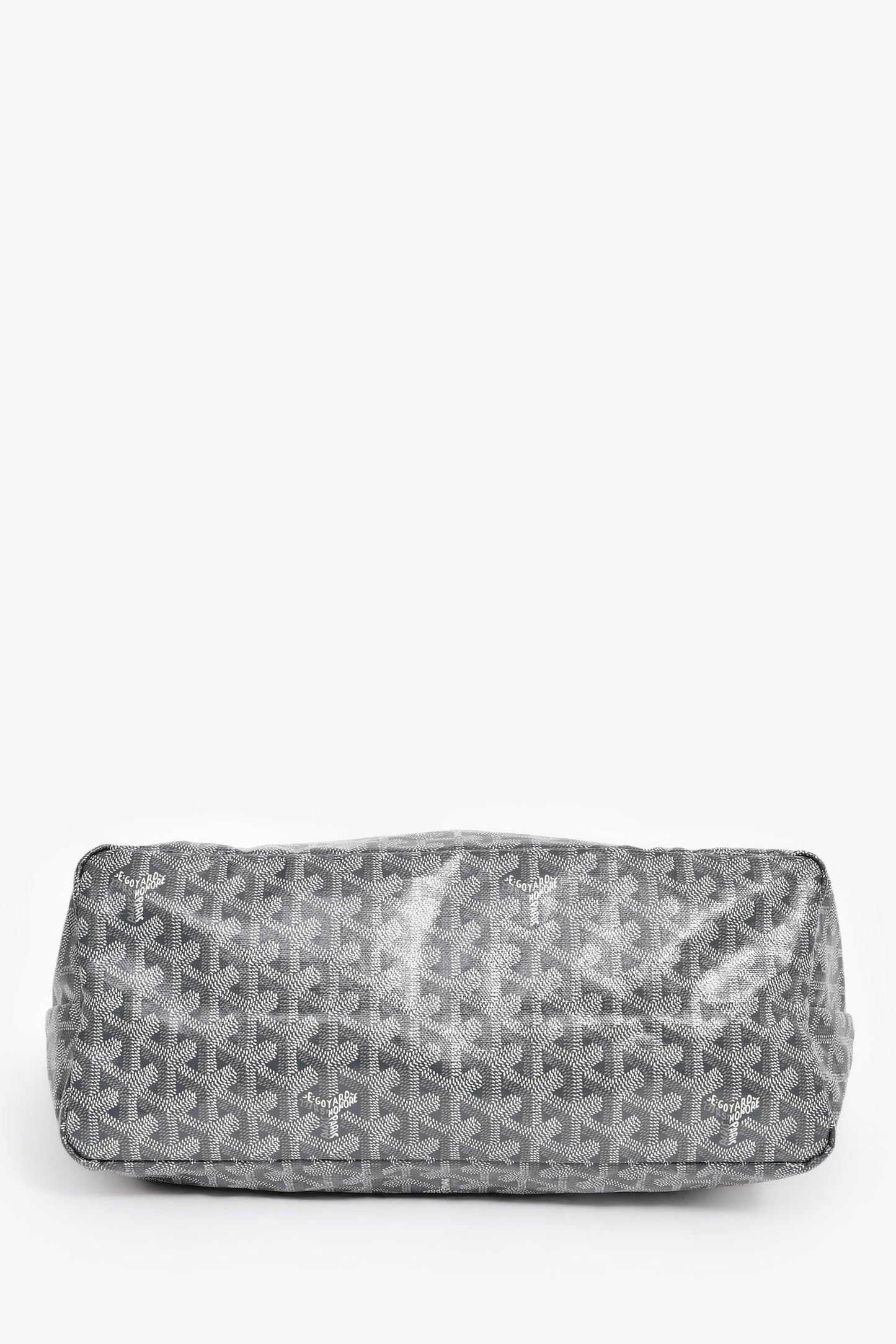 Goyard 2014 Grey Goyardine St. Louis PM Tote with Pouch