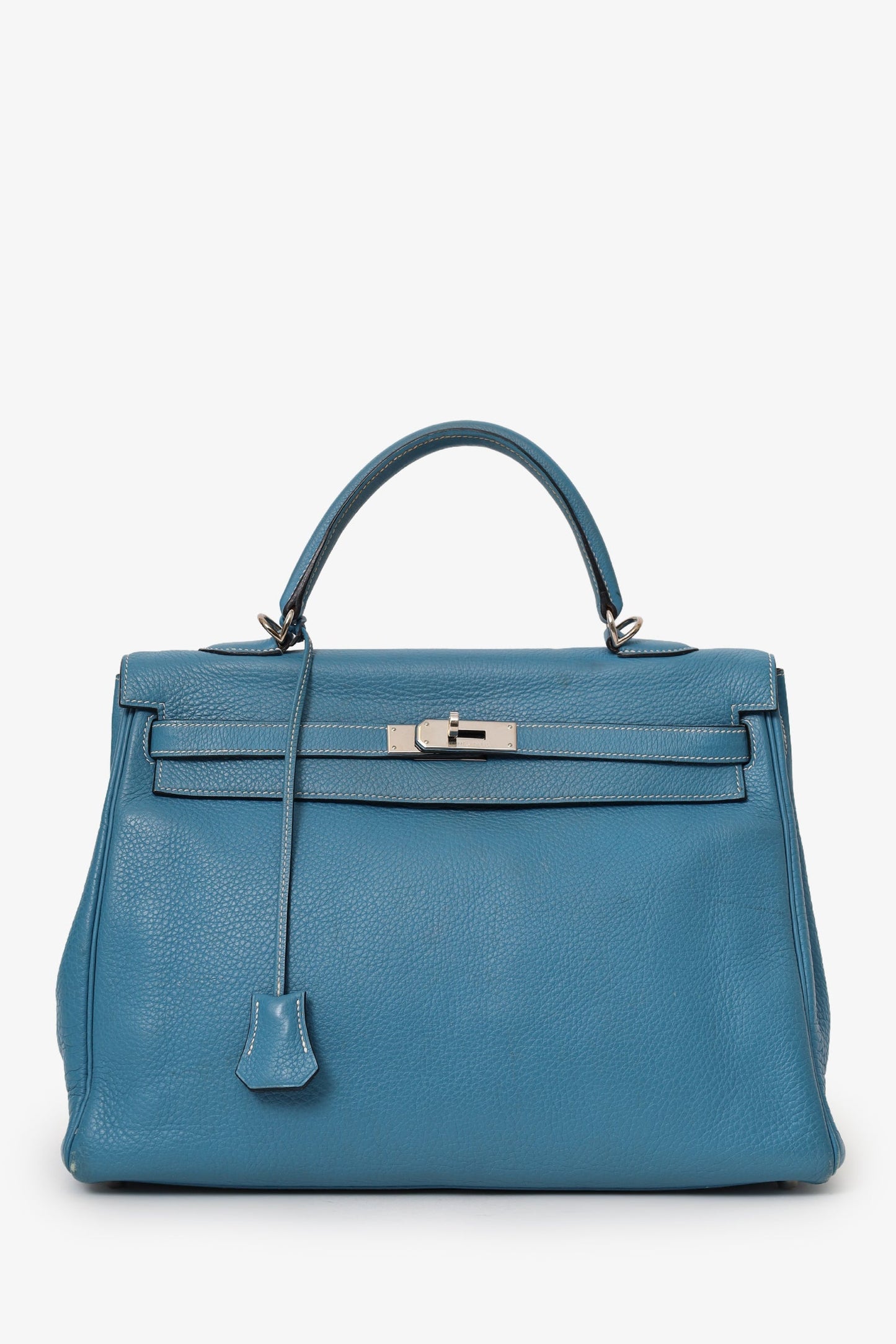 Hermès 2006 Blue Jean Leather Kelly 35