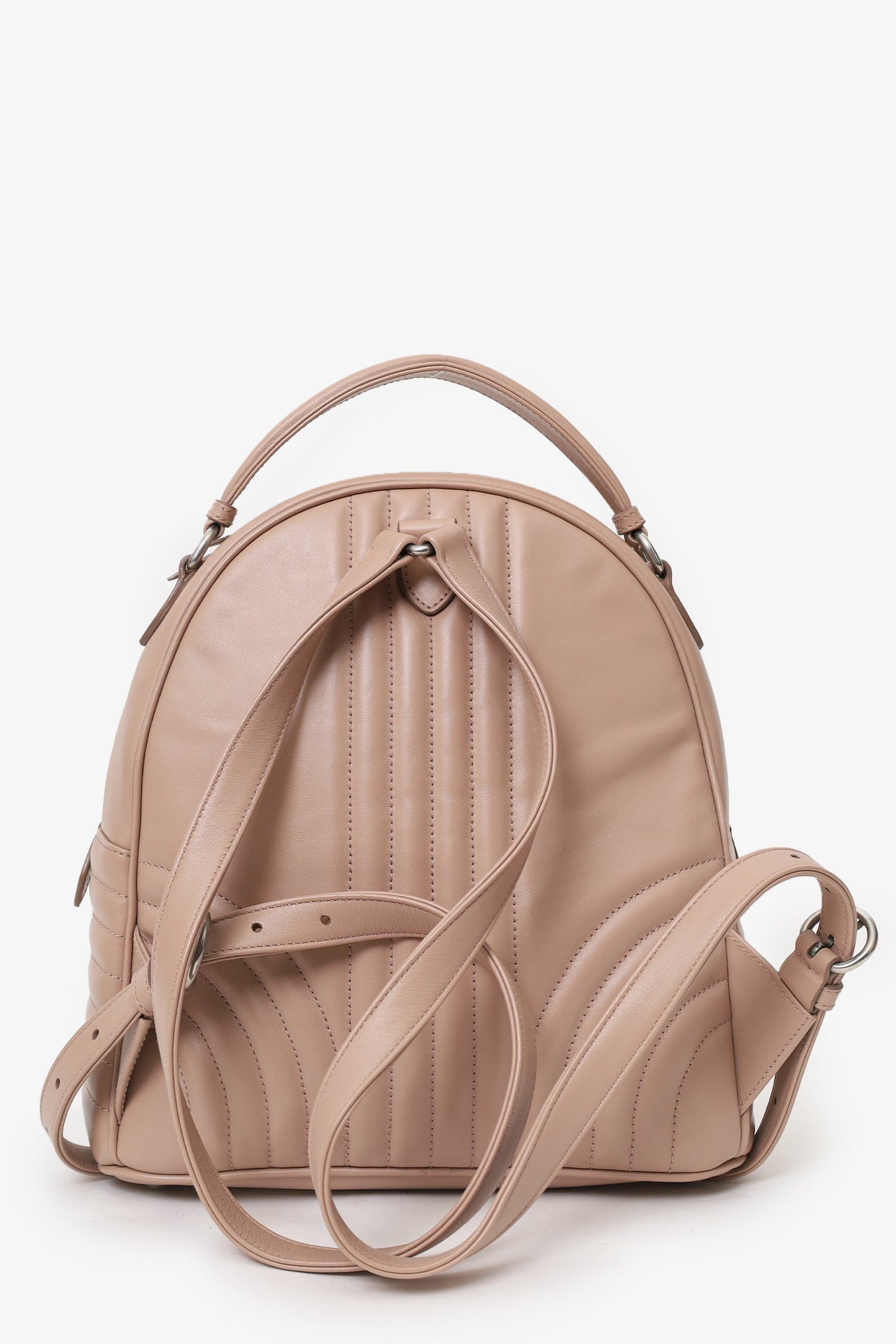 Prada Pink Soft Calf Impunture Diagramme Backpack