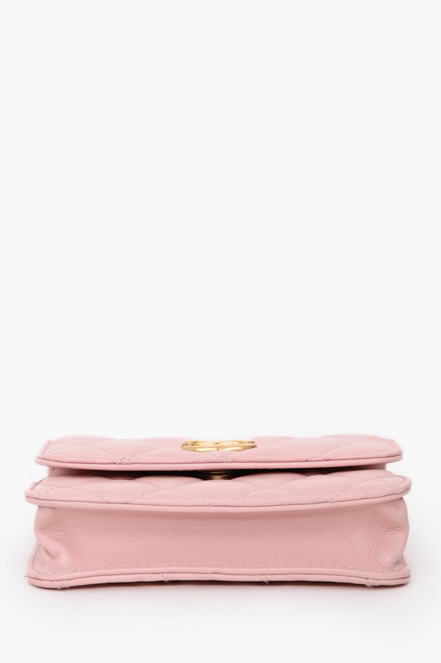 Chanel™ 2022+ Pink Leather Mini Classic Clutch Crossbody Bag