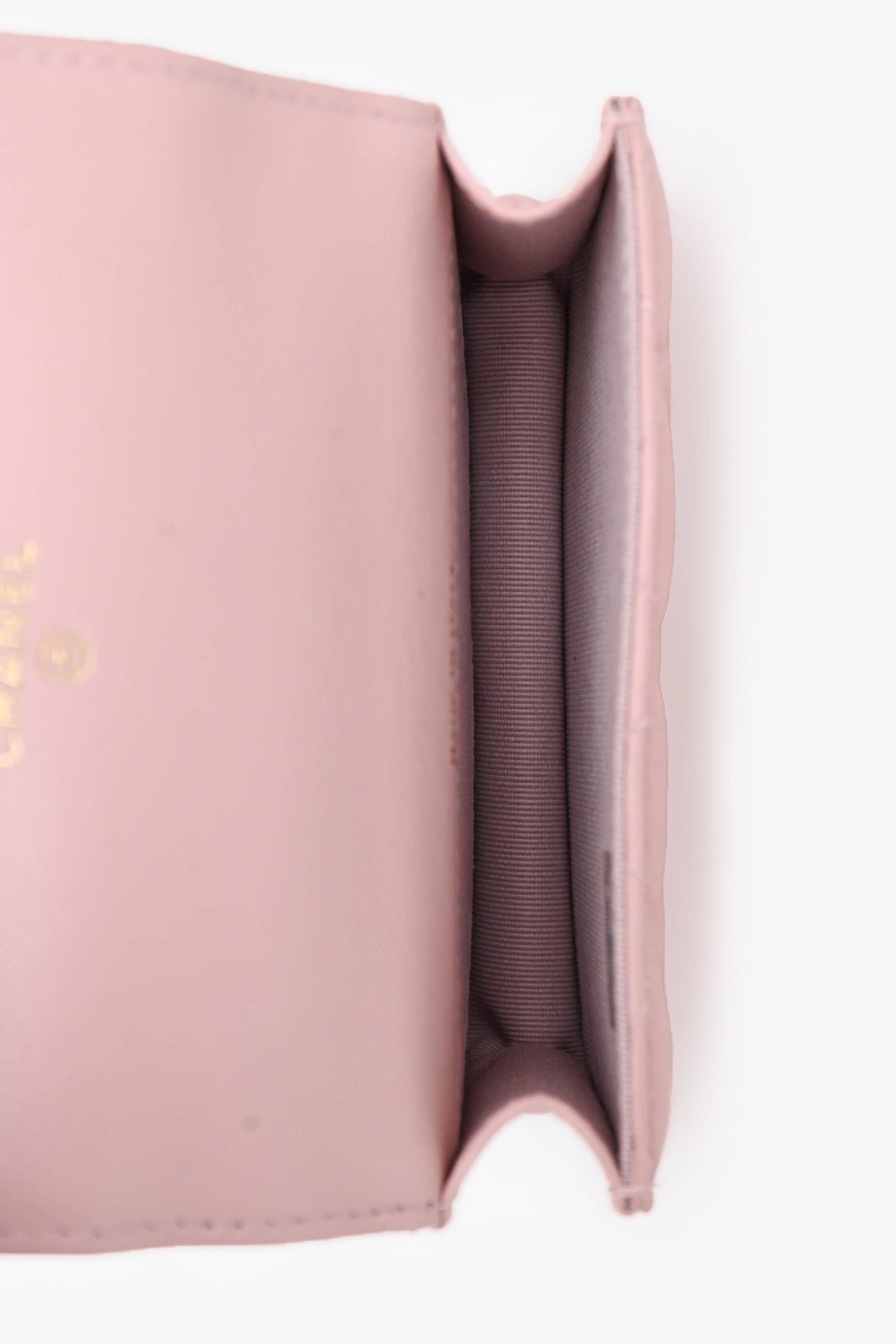 Chanel™ 2022+ Pink Leather Mini Classic Clutch Crossbody Bag