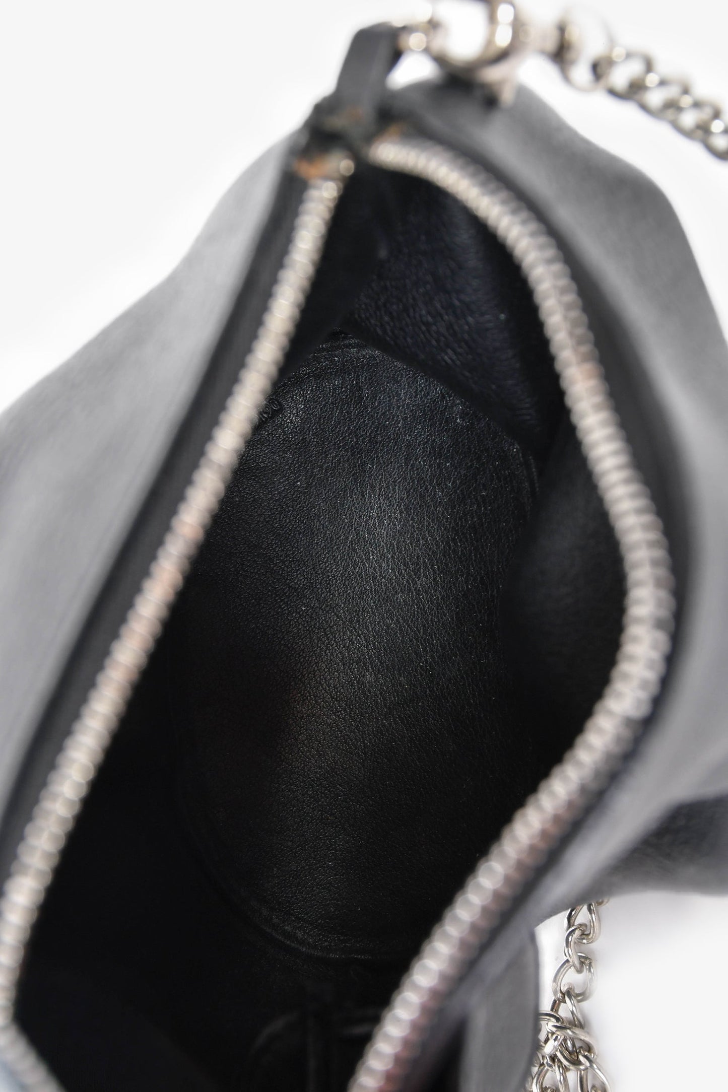 Loewe Black Leather Elephant Bag with Strap