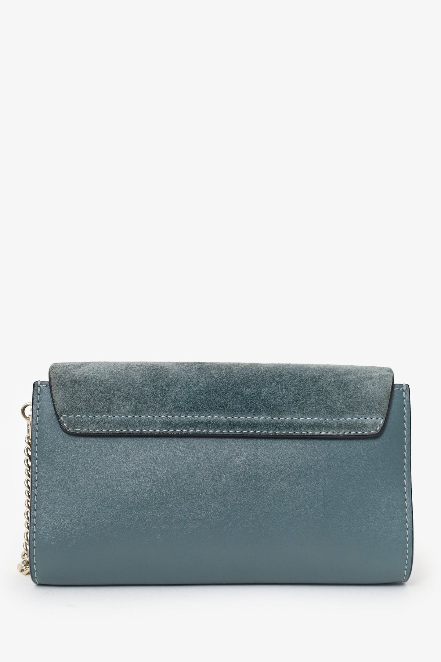 Chloe Green Suede/Leather Small Faye Bag