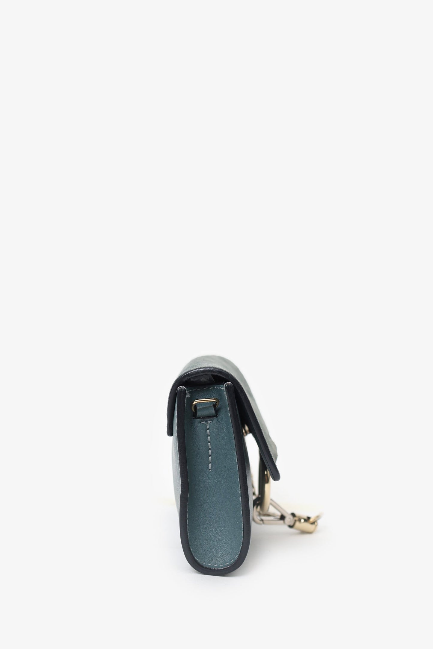 Chloe Green Suede/Leather Small Faye Bag