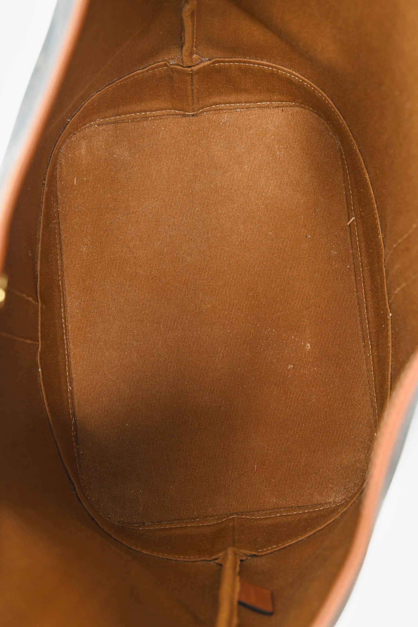 Celine Brown Canvas/Leather Triomphe Medium Bucket Bag
