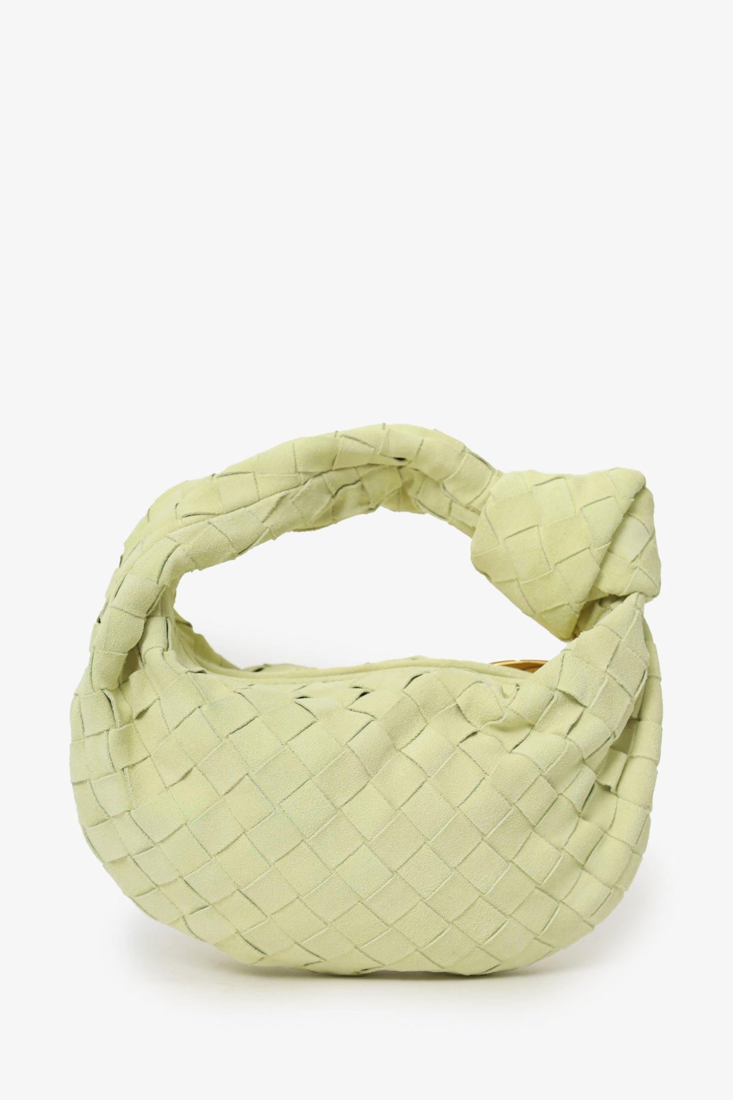 Bottega Veneta Yellow Intrecciato Suede Leather Mini Jodie