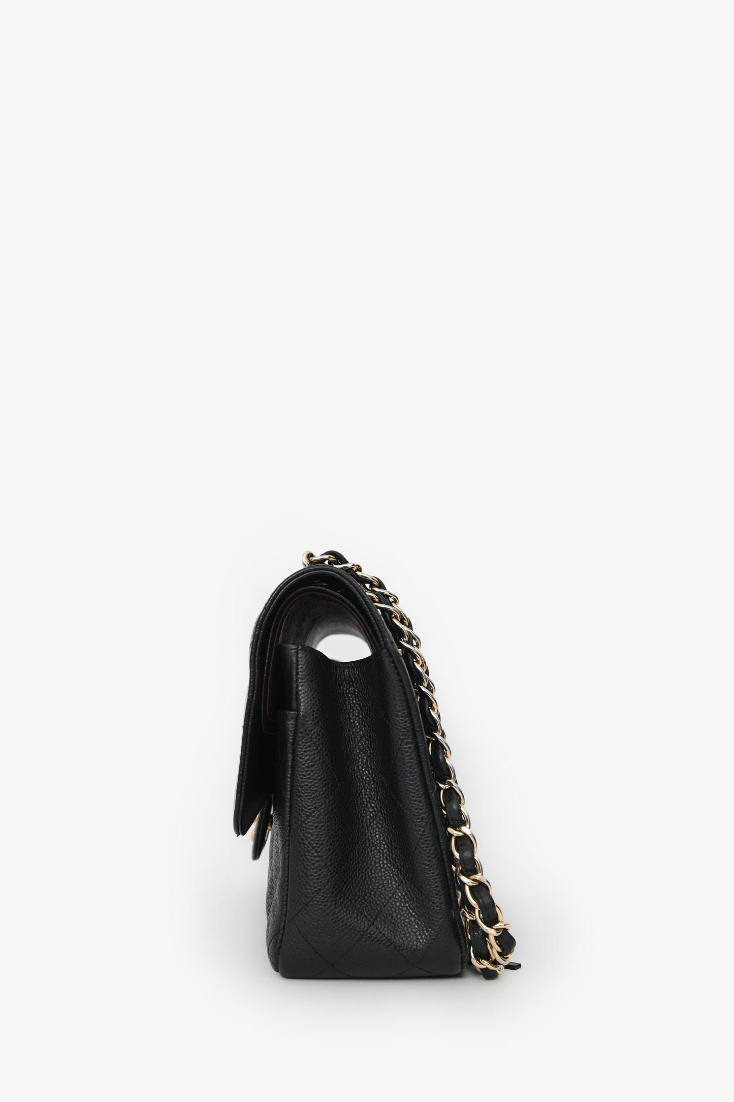 Chanel™ 2012-13 Black Caviar Leather Jumbo Double Flap Shoulder Bag