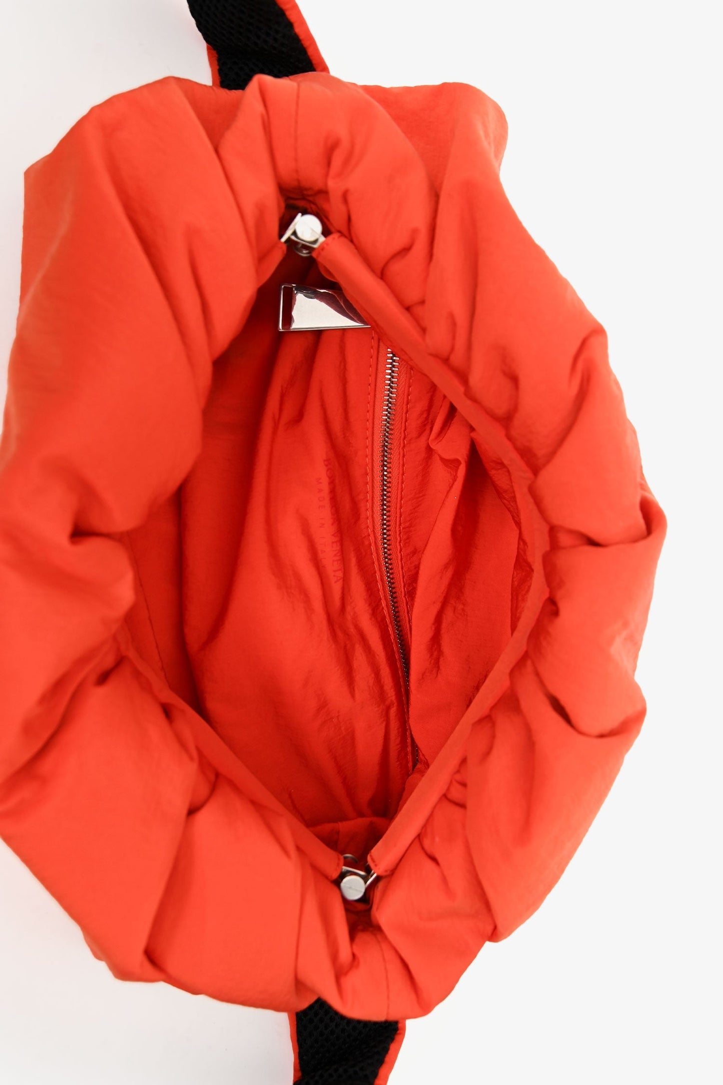 Bottega Veneta Orange Nylon The Pouch