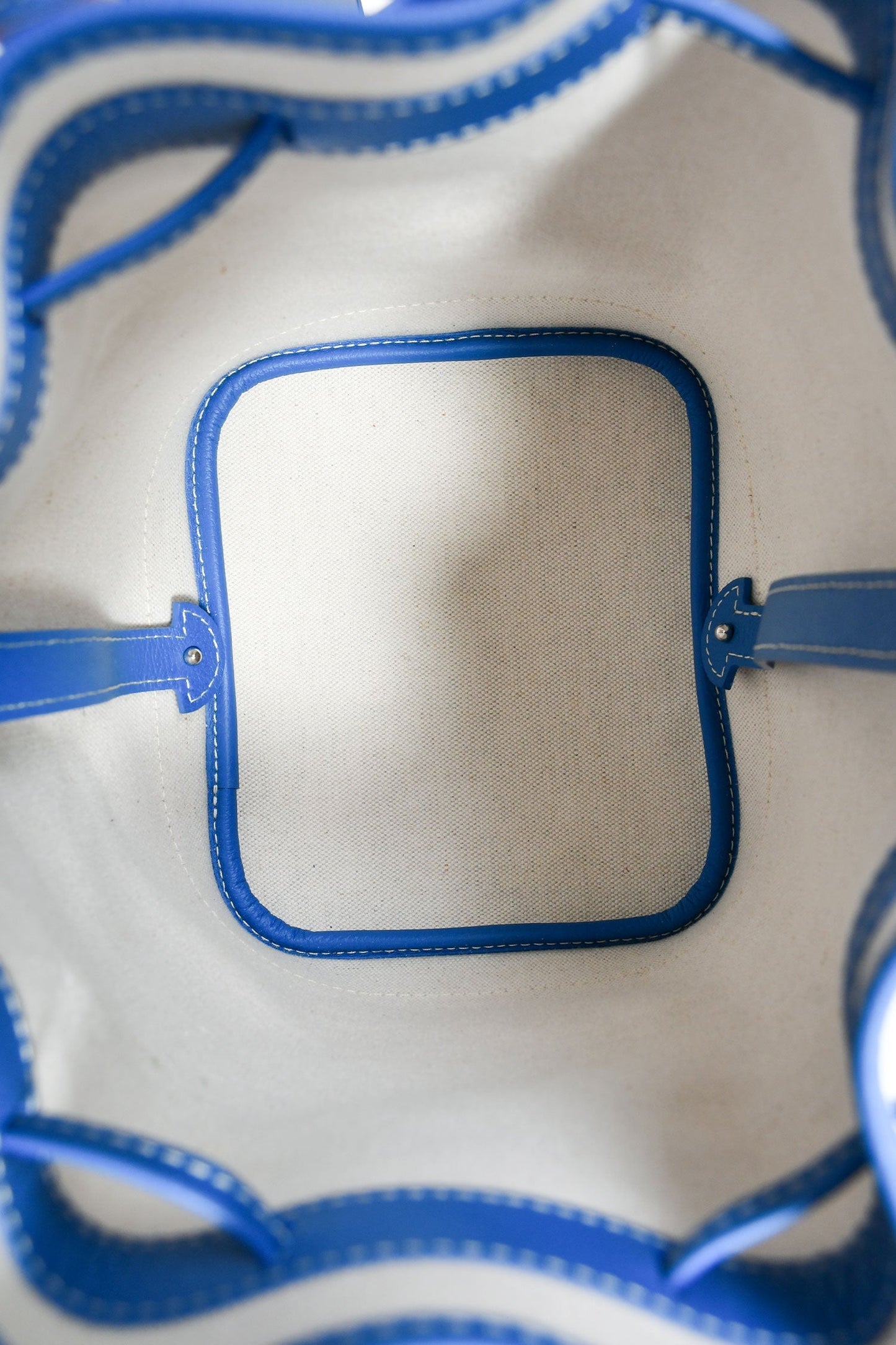 Goyard Blue Goyardine Petit Flot Bucket Bag