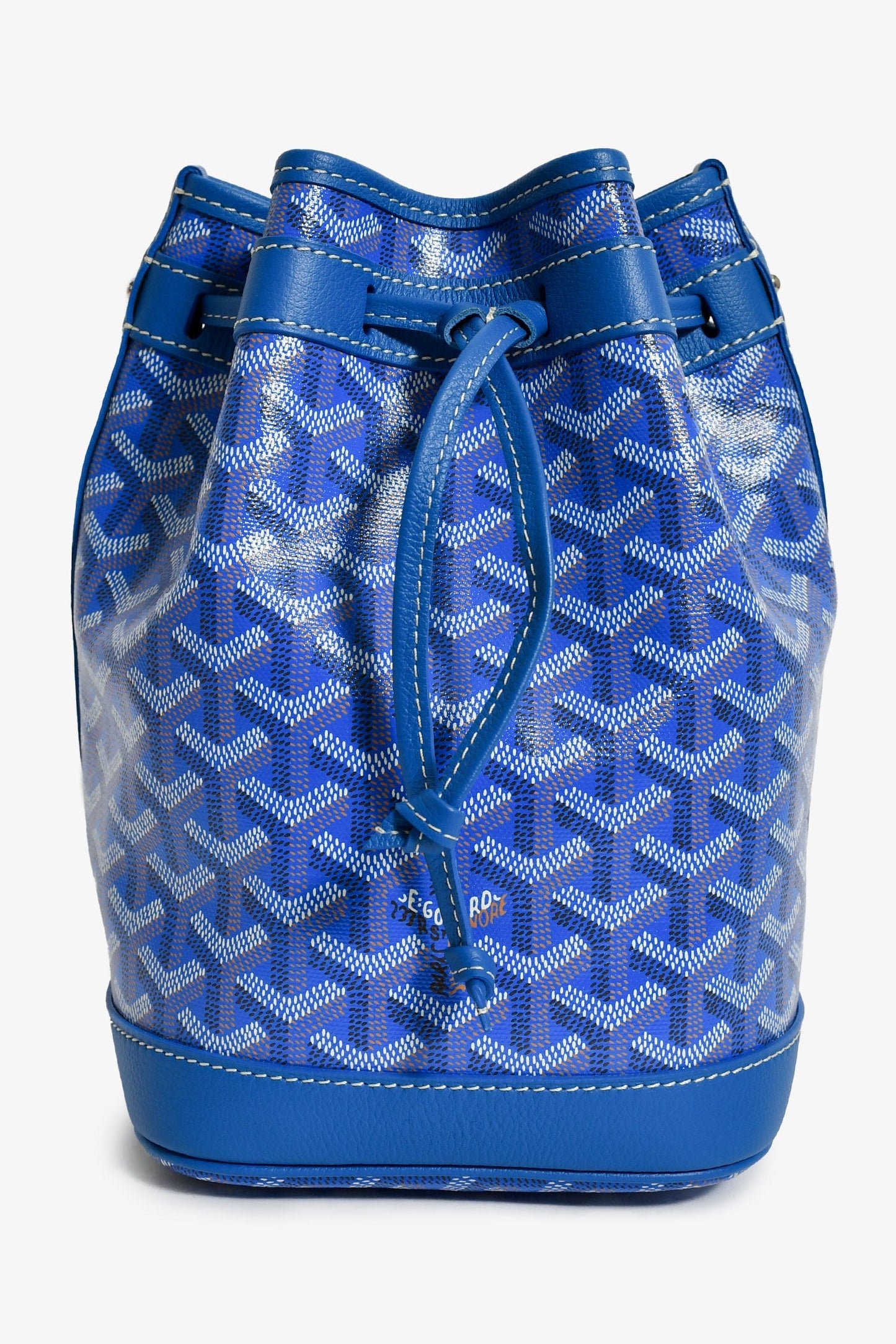 Goyard Blue Goyardine Petit Flot Bucket Bag