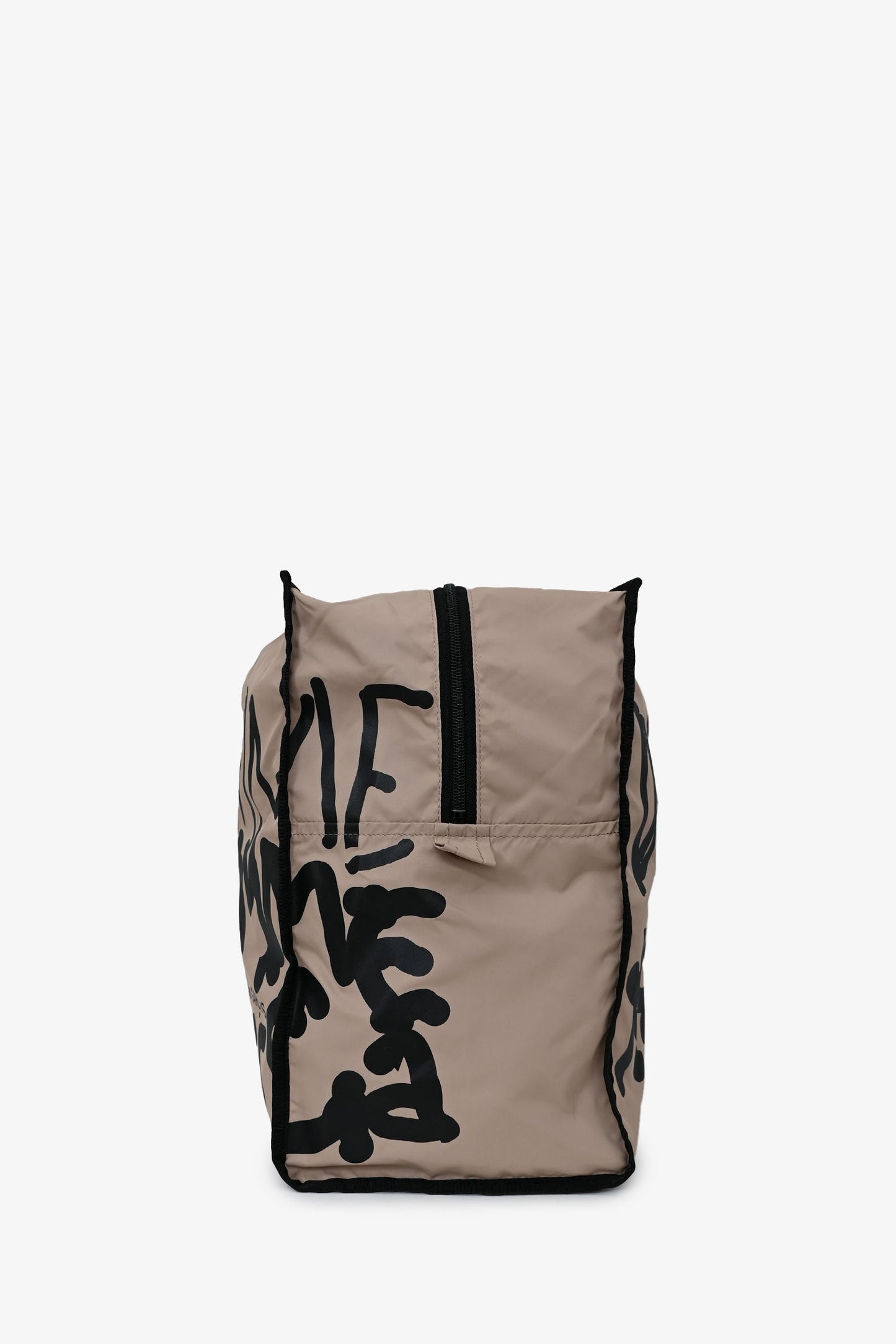 Comme Des Garcons 2023 Cream/Black Graphic Nylon Zip Tote