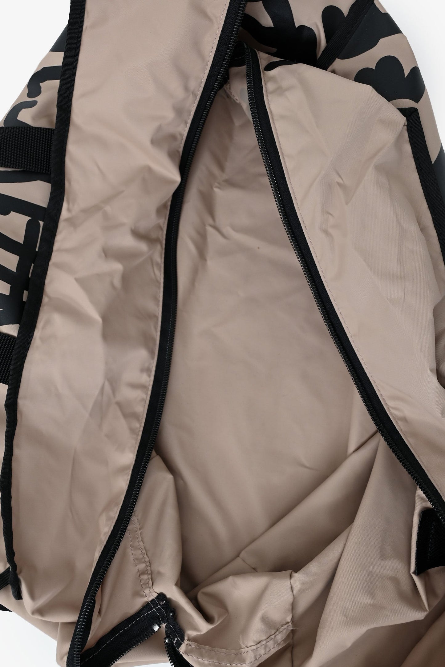 Comme Des Garcons 2023 Cream/Black Graphic Nylon Zip Tote