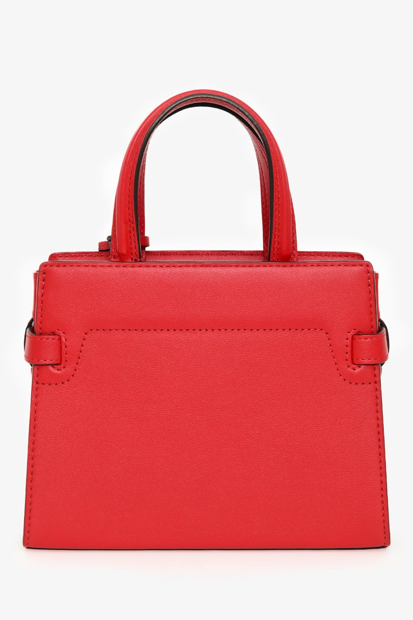 Delvaux Red Leather Tempete Crush PM Top Handle