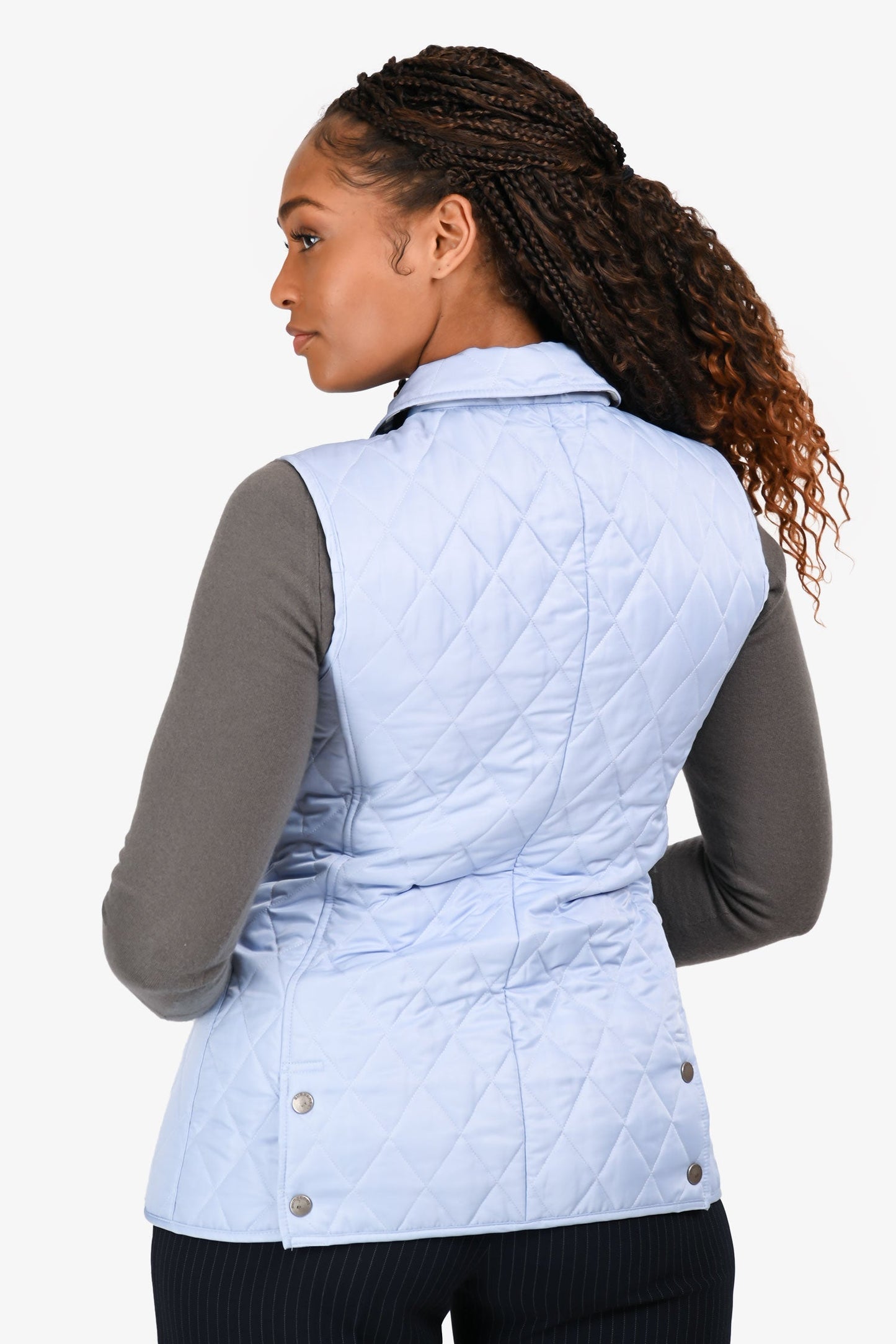 Burberry London Blue Quilted Lightweight Vest Estimated Size M