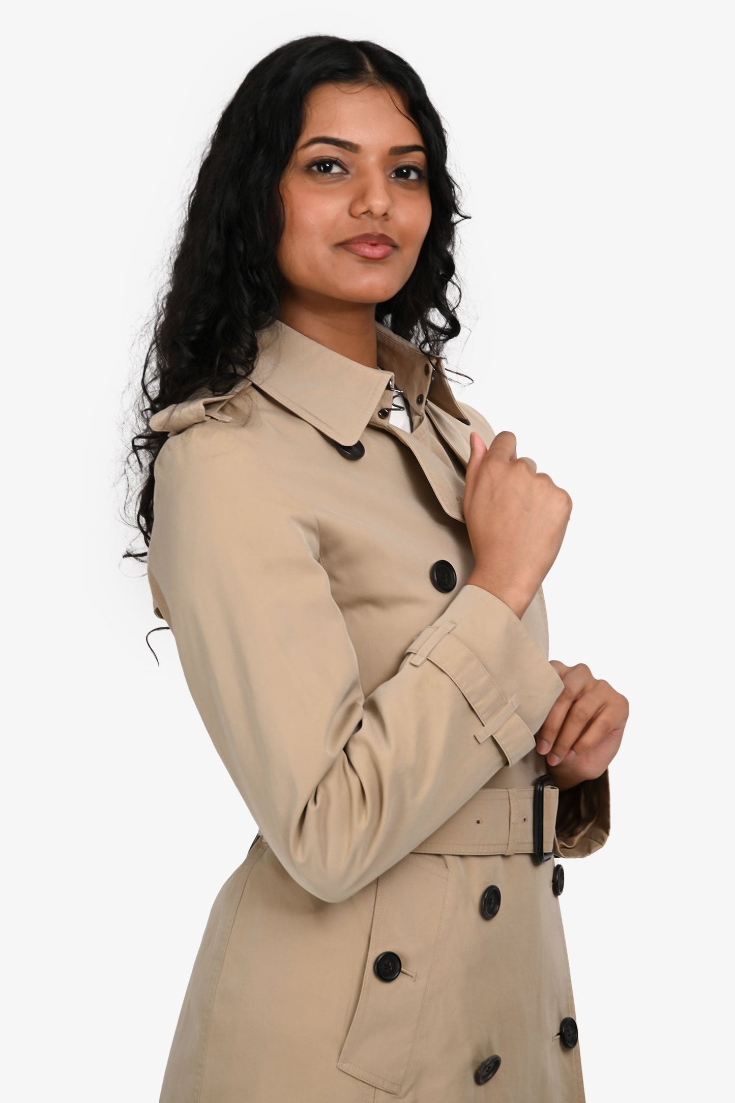 Burberry Beige Classic Mid-length Heritage Trench Coat Size 2 US