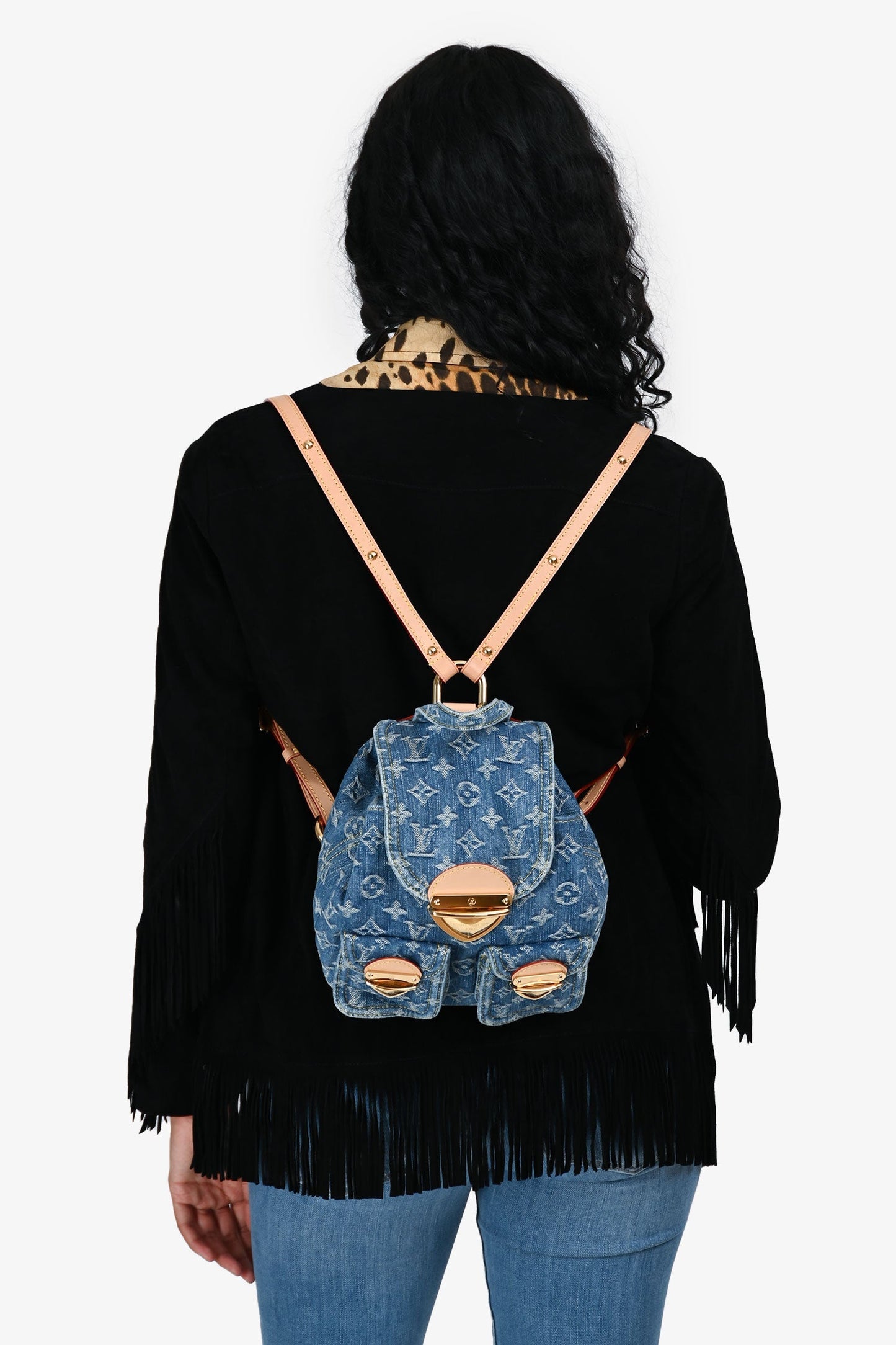 Louis Vuitton Blue Denim Monogram Mini Venice Backpack