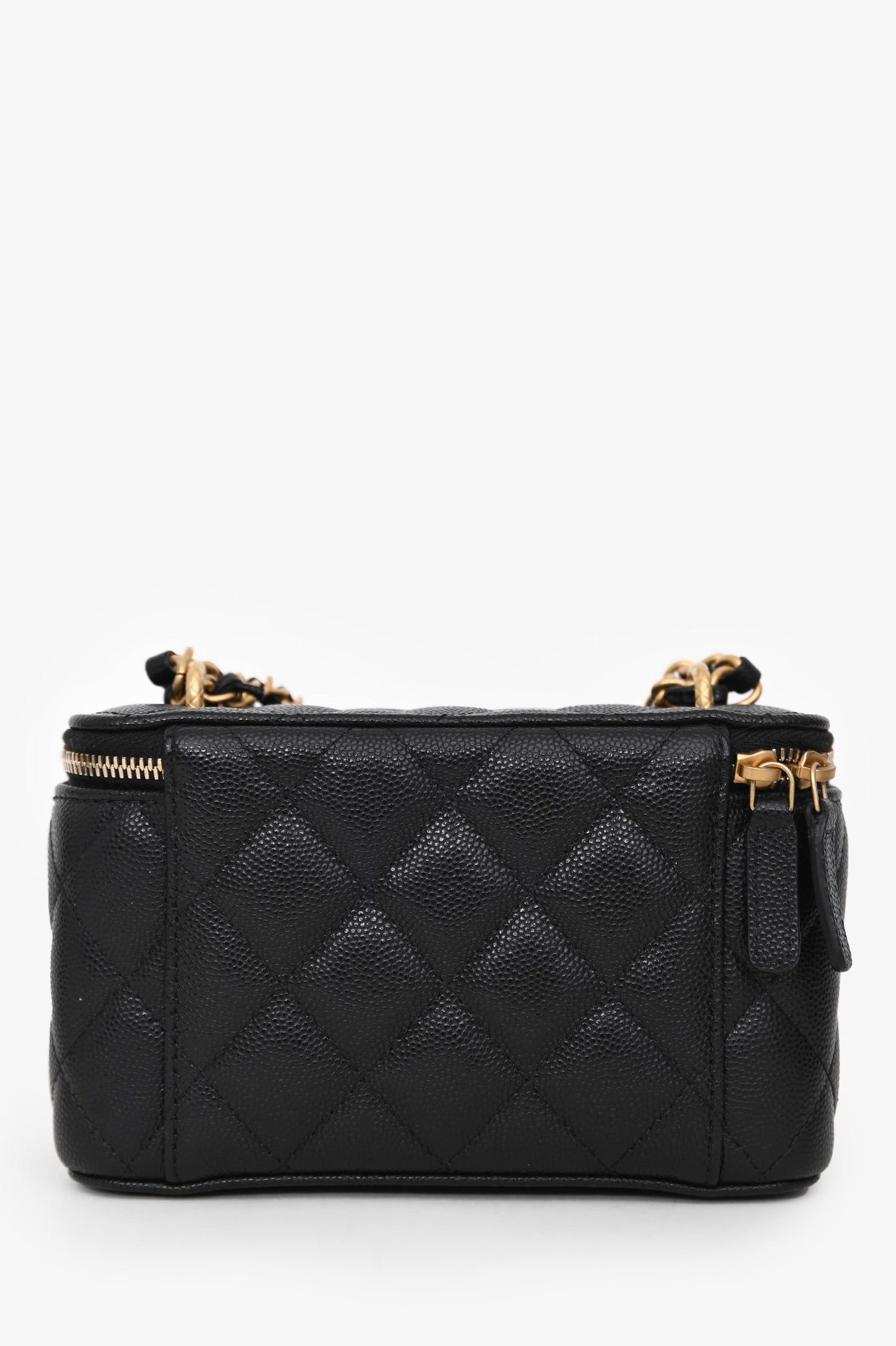 Chanel™ Black Caviar Leather Vanity Crossbody with AirPod case