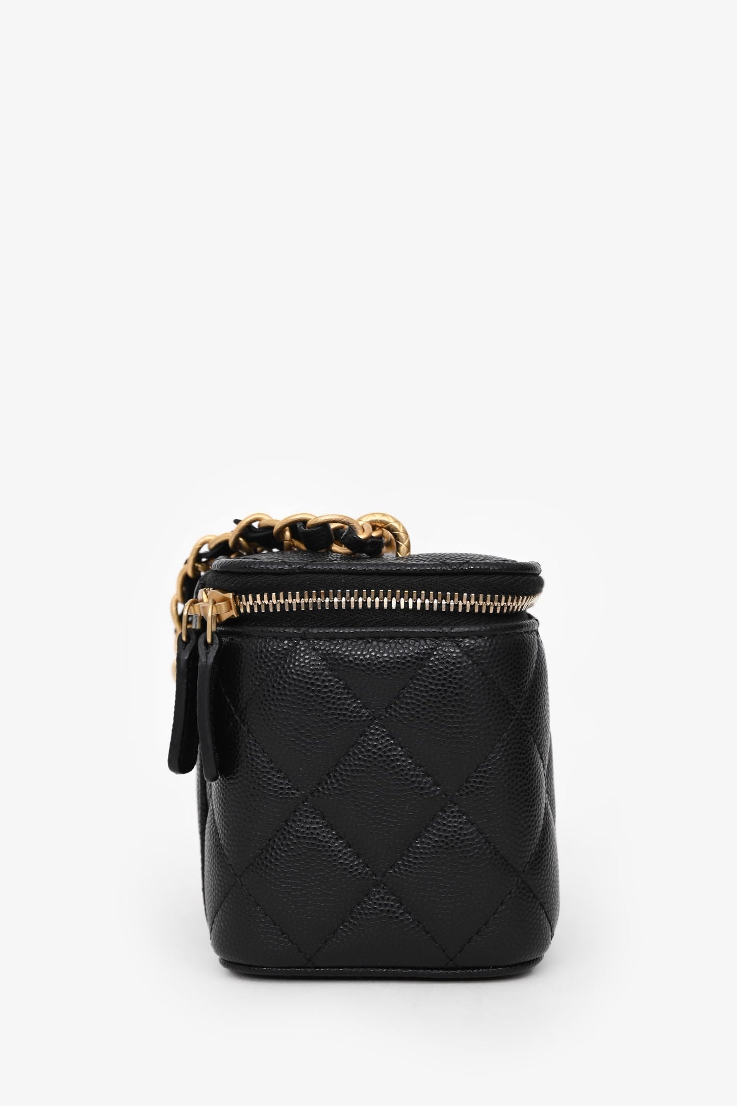 Chanel™ Black Caviar Leather Vanity Crossbody with AirPod case