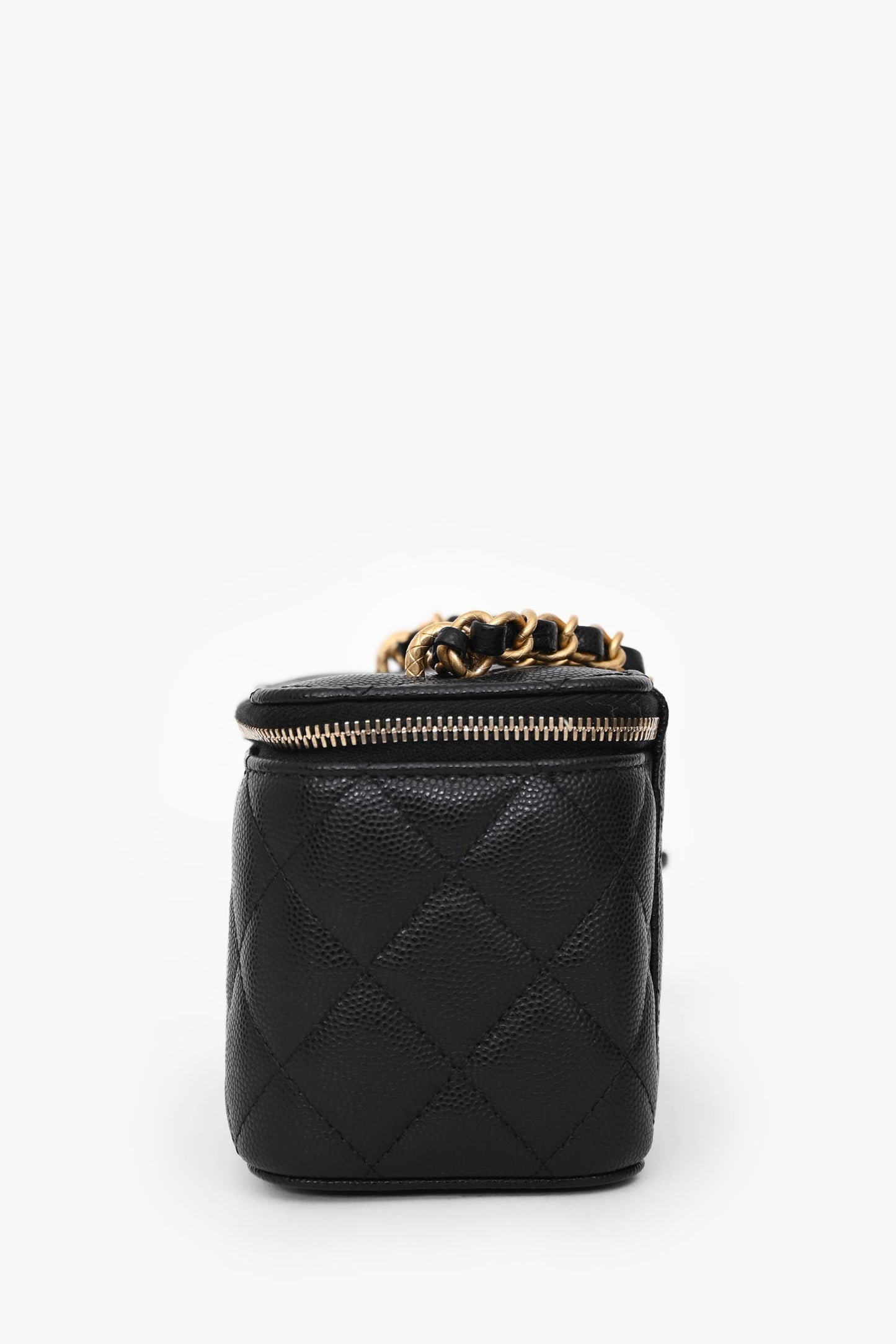 Chanel™ Black Caviar Leather Vanity Crossbody with AirPod case