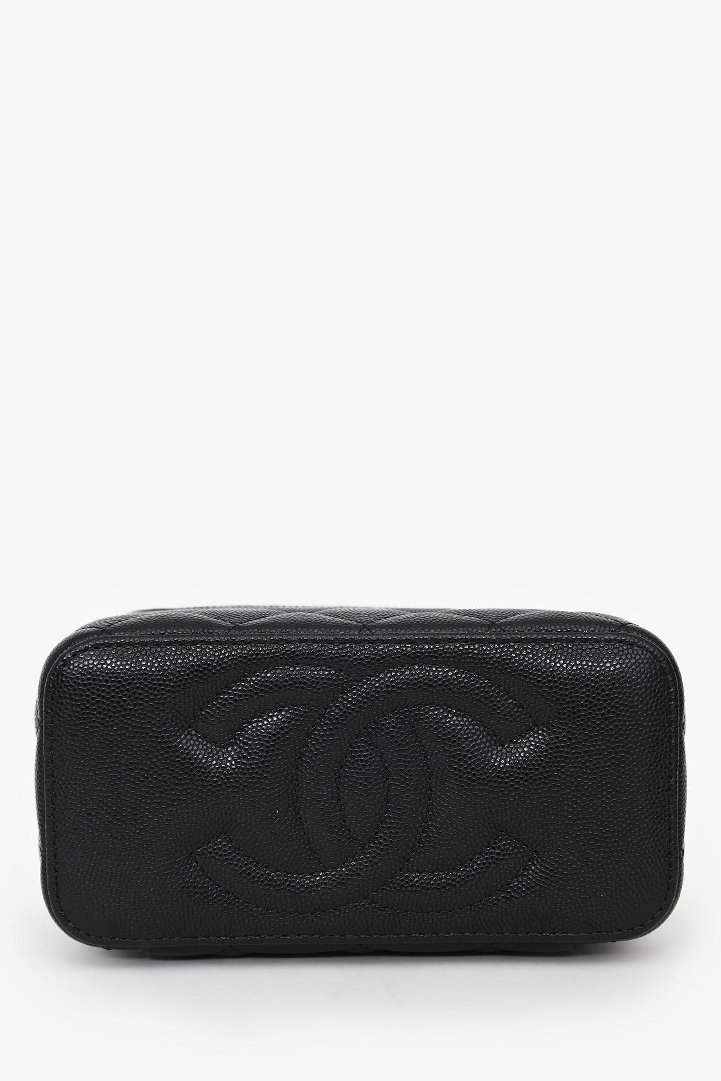 Chanel™ Black Caviar Leather Vanity Crossbody with AirPod case