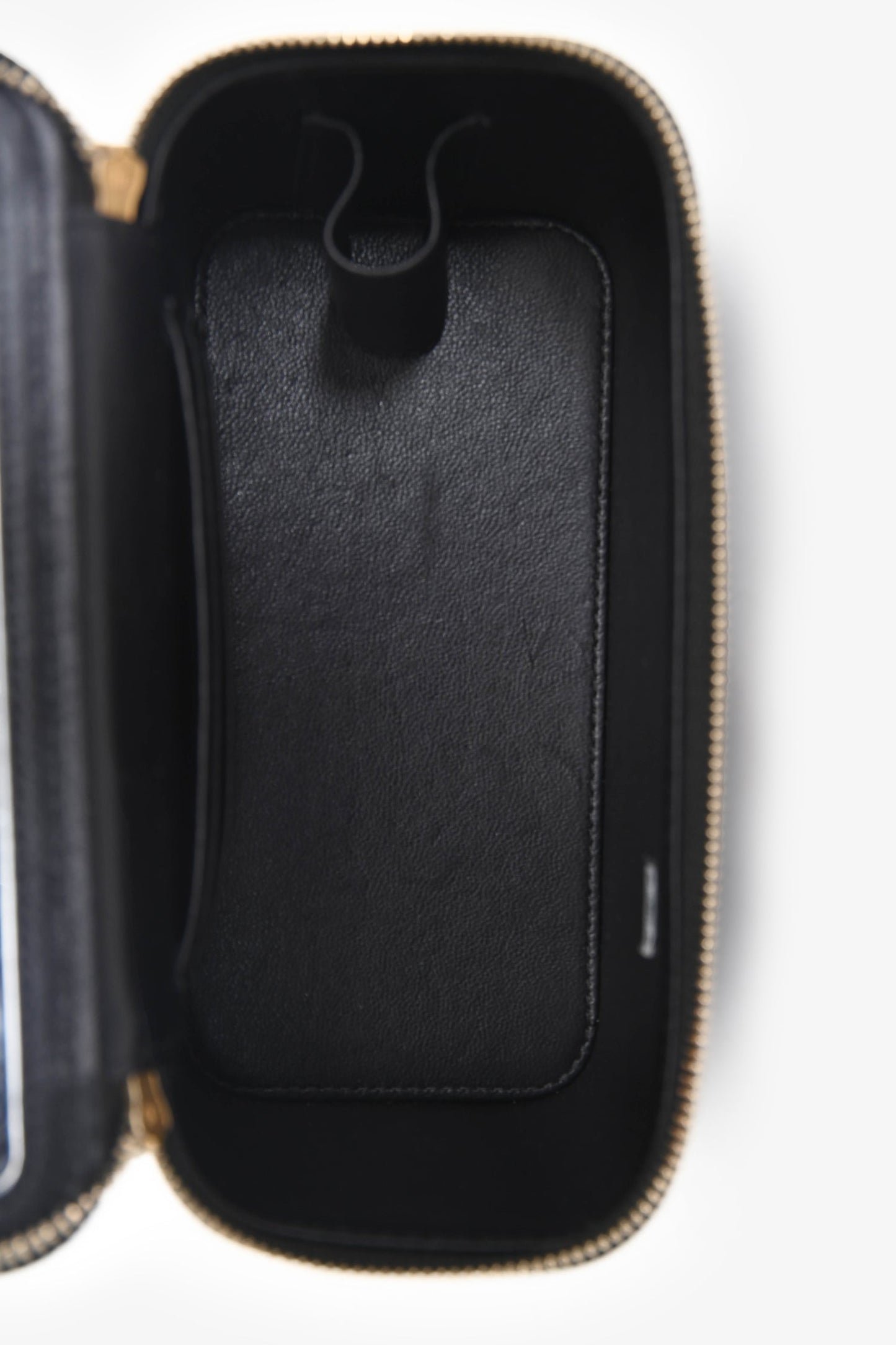 Chanel™ Black Caviar Leather Vanity Crossbody with AirPod case