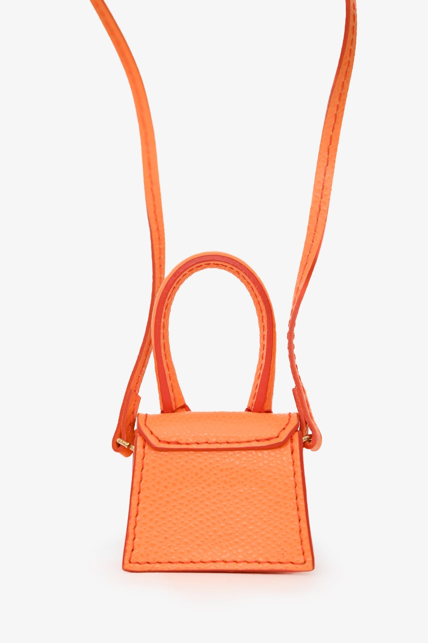 Jacquemus Orange Leather Micro Le Petit Chiquito Bag