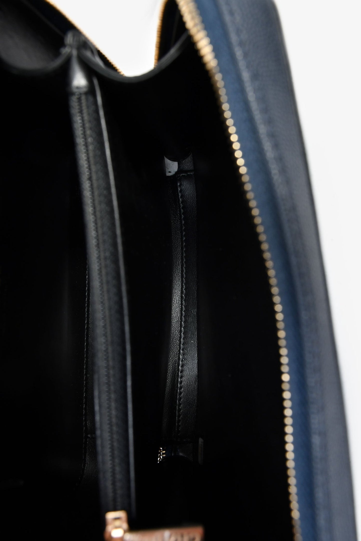 Chanel™ 2019 Black/Navy Medium Filigree Vanity Case Bag